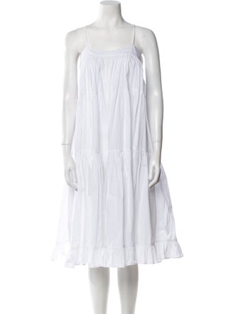 Secular.Lab Square Neckline Midi Length Dress