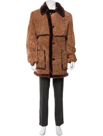 Supreme x Schott NYC Leather Colorblock Pattern Overcoat