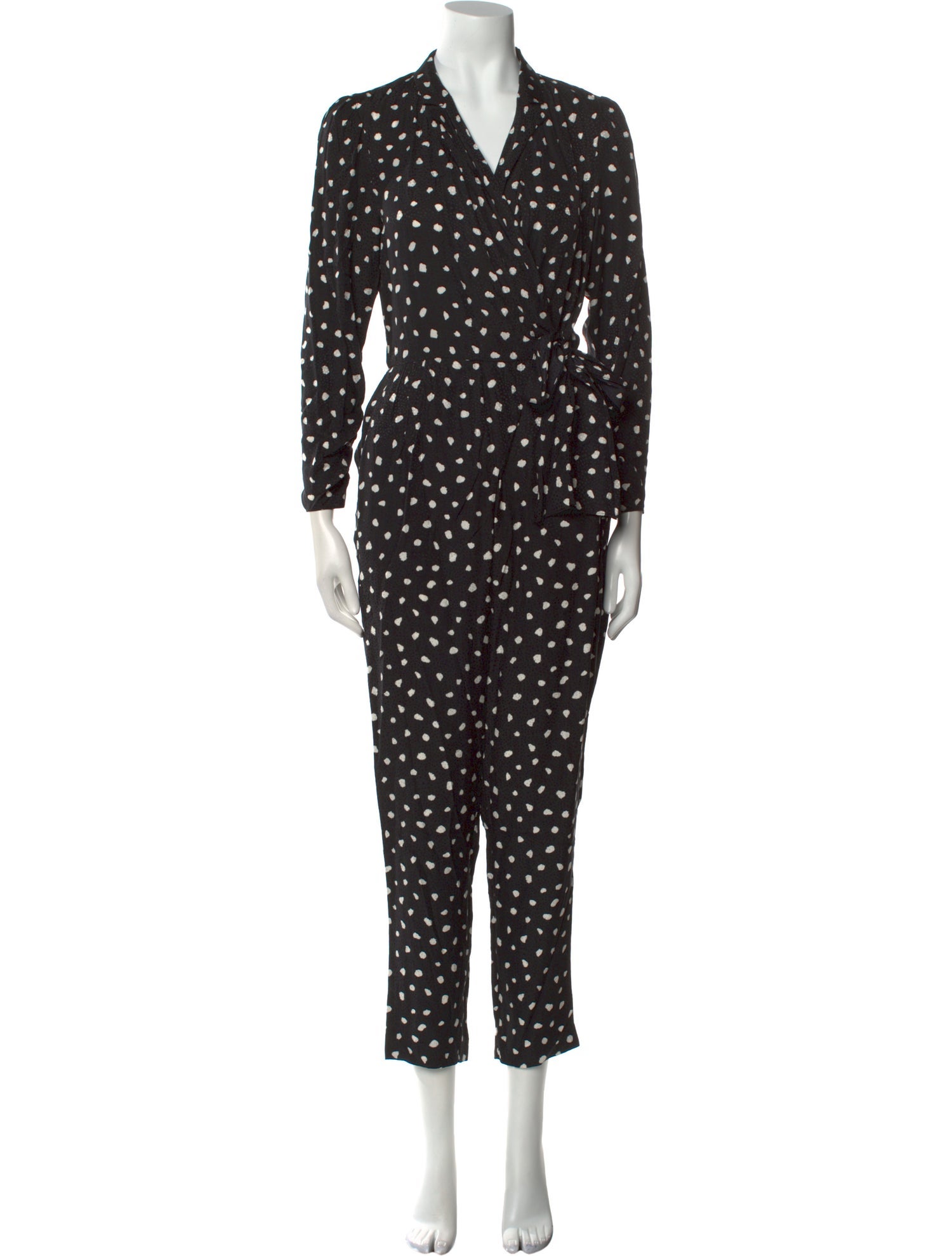 Rebecca Taylor Printed V-Neck Jumpsuit