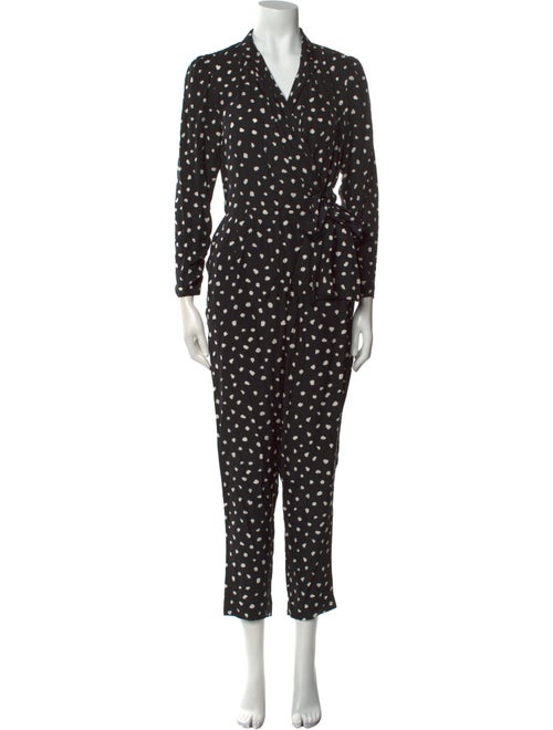 Rebecca Taylor Printed V-Neck Jumpsuit