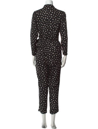 Rebecca Taylor Printed V-Neck Jumpsuit