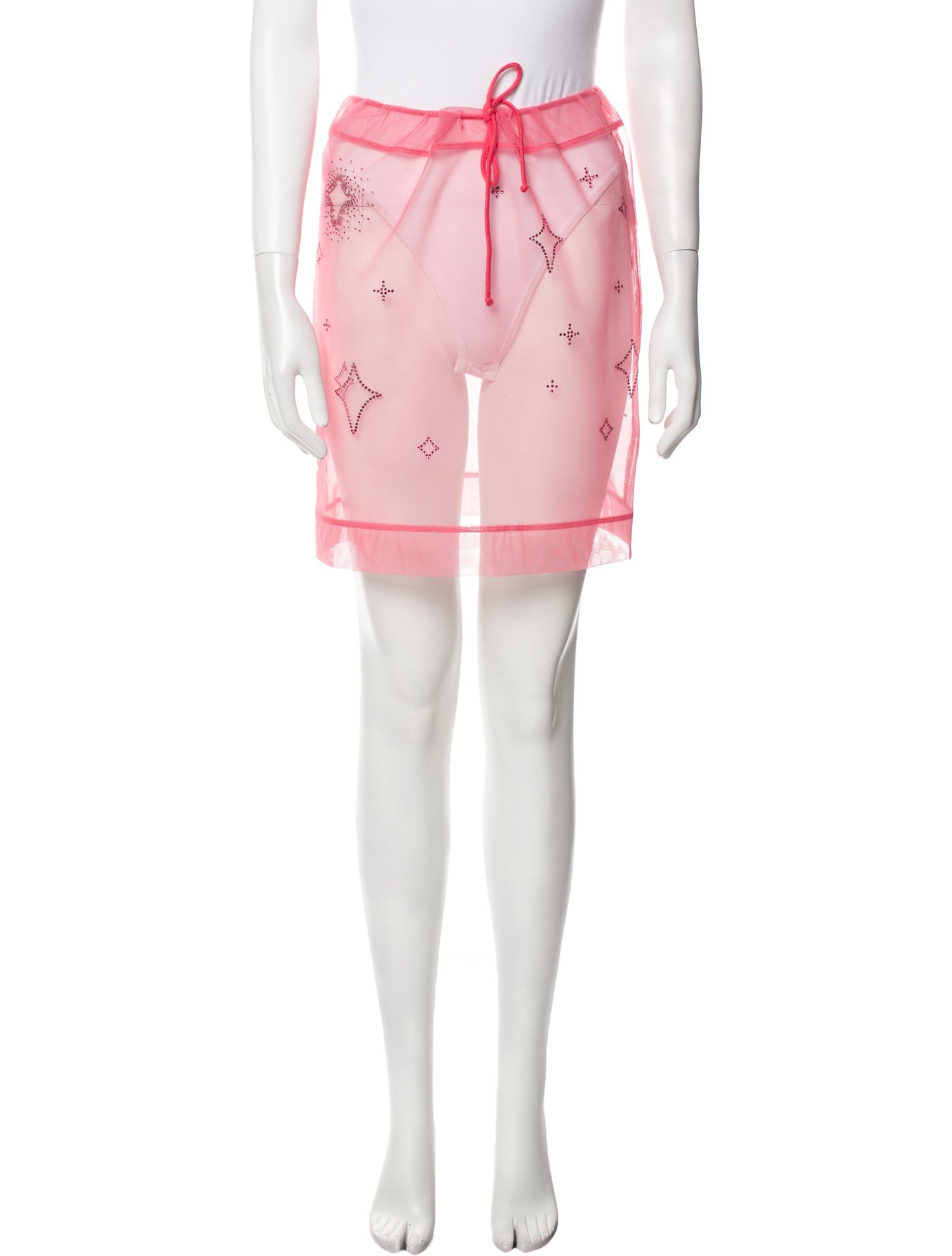 Saint Sintra Crystal Embellishments Mini Skirt