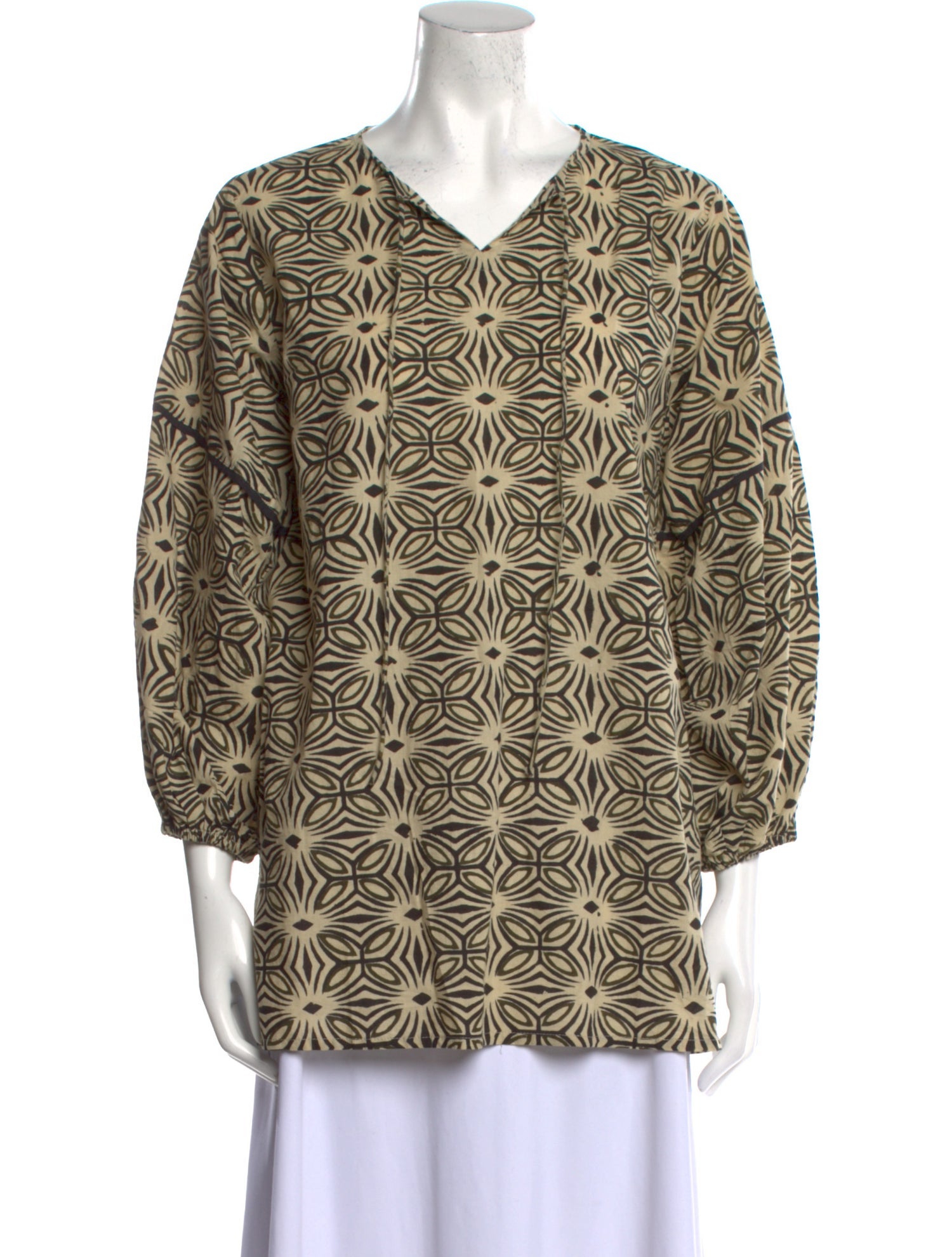 Sue Sartor Printed V-Neck Tunic