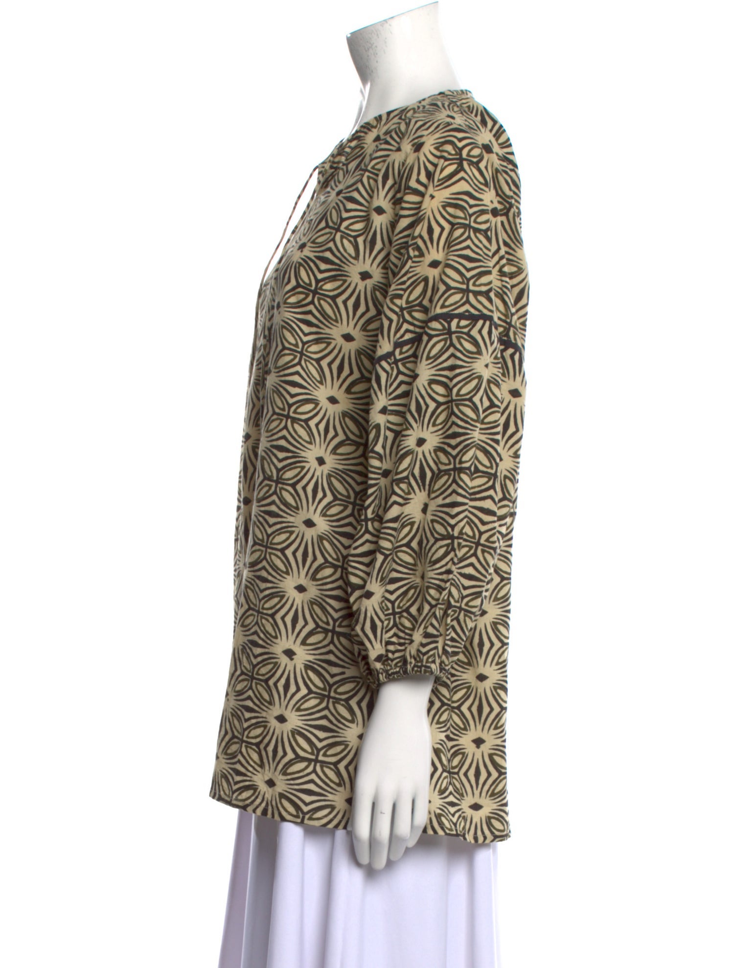 Sue Sartor Printed V-Neck Tunic