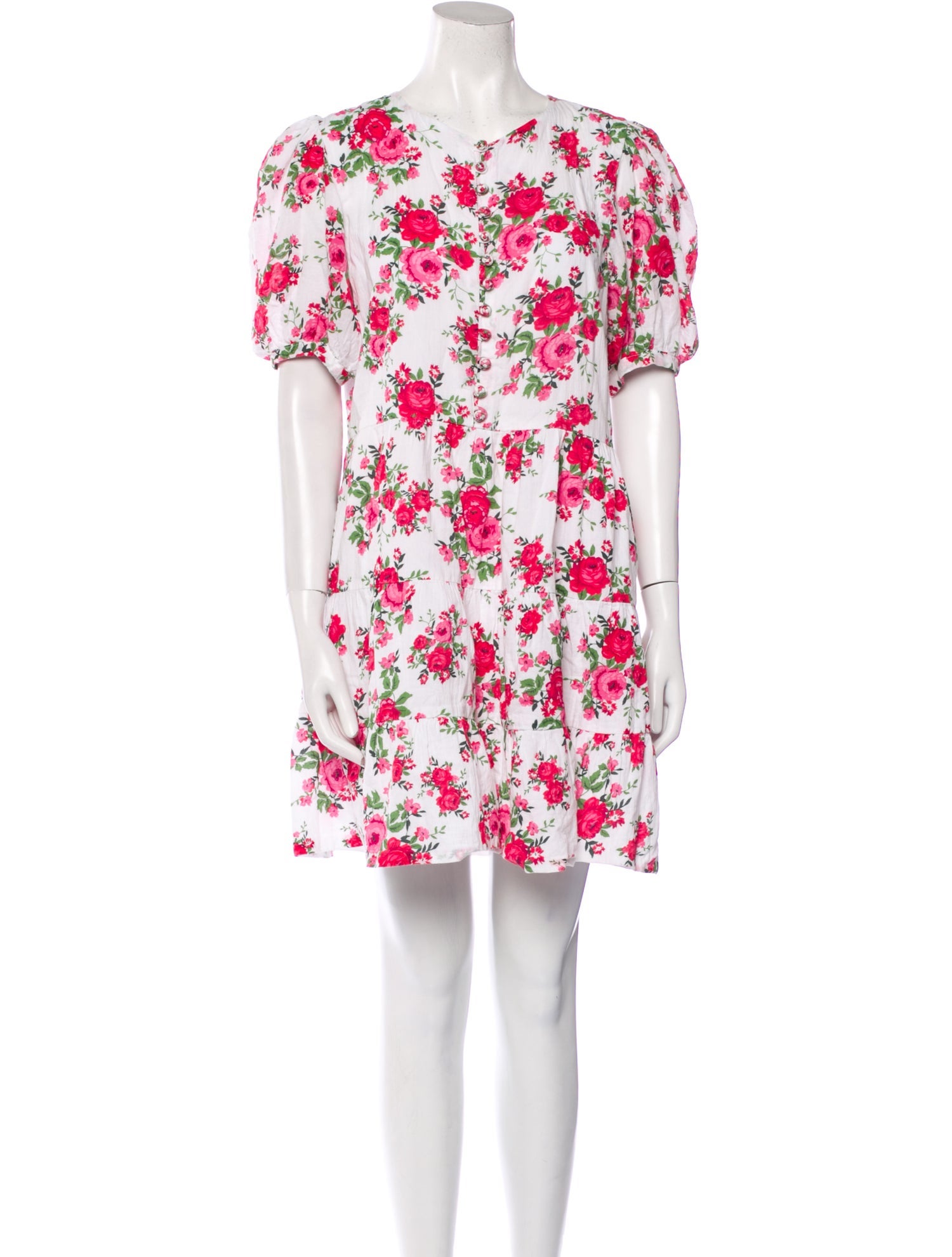 Sue Sartor Floral Print Mini Dress