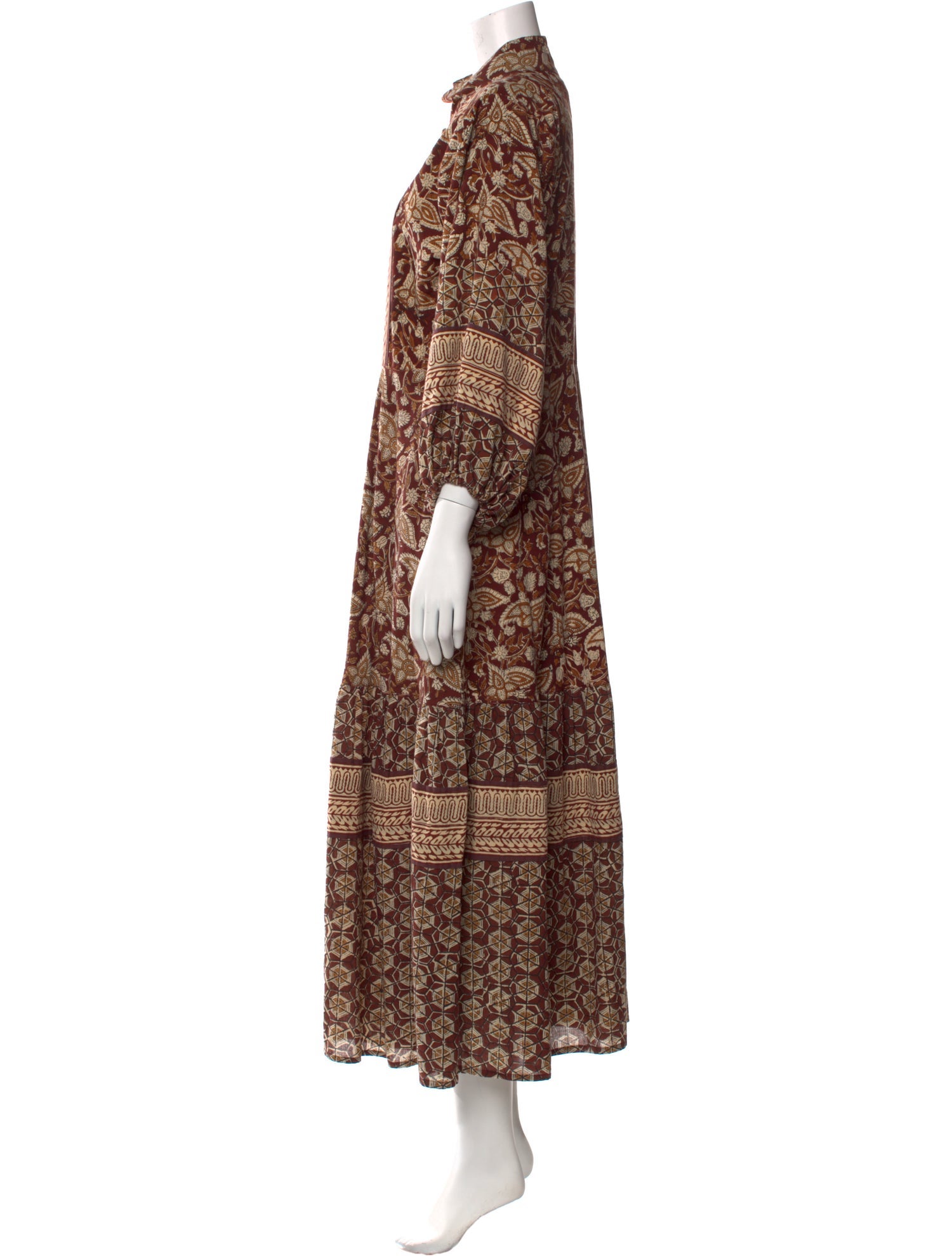 Sue Sartor Paisley Print Long Dress