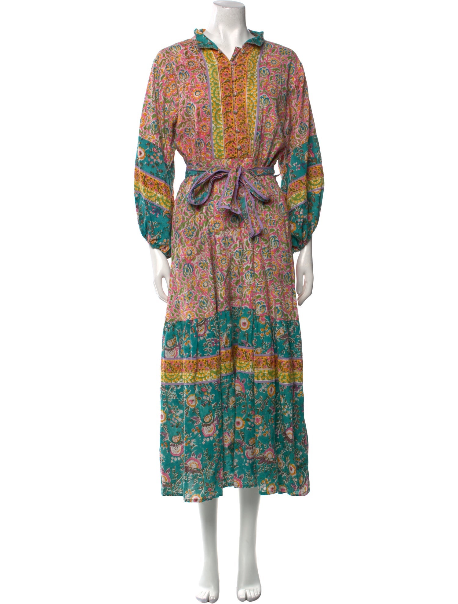 Sue Sartor Paisley Print Long Dress