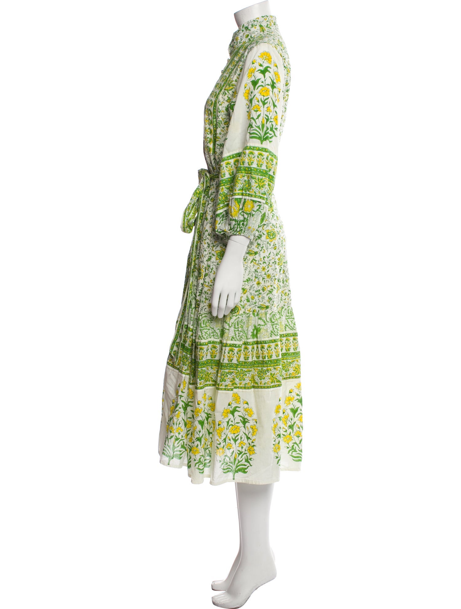 Sue Sartor Paisley Print Midi Length Dress