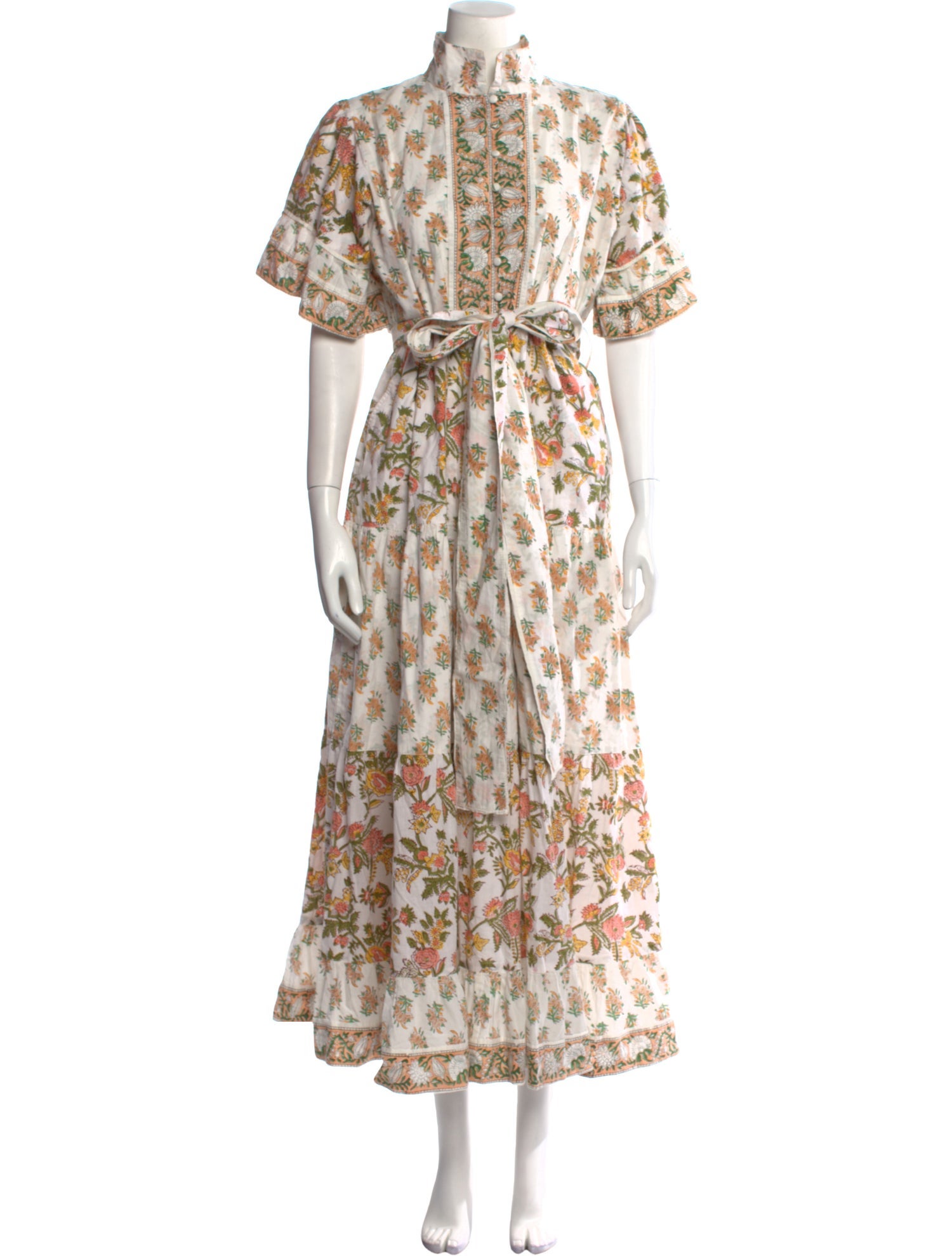 Sue Sartor Floral Print Long Dress
