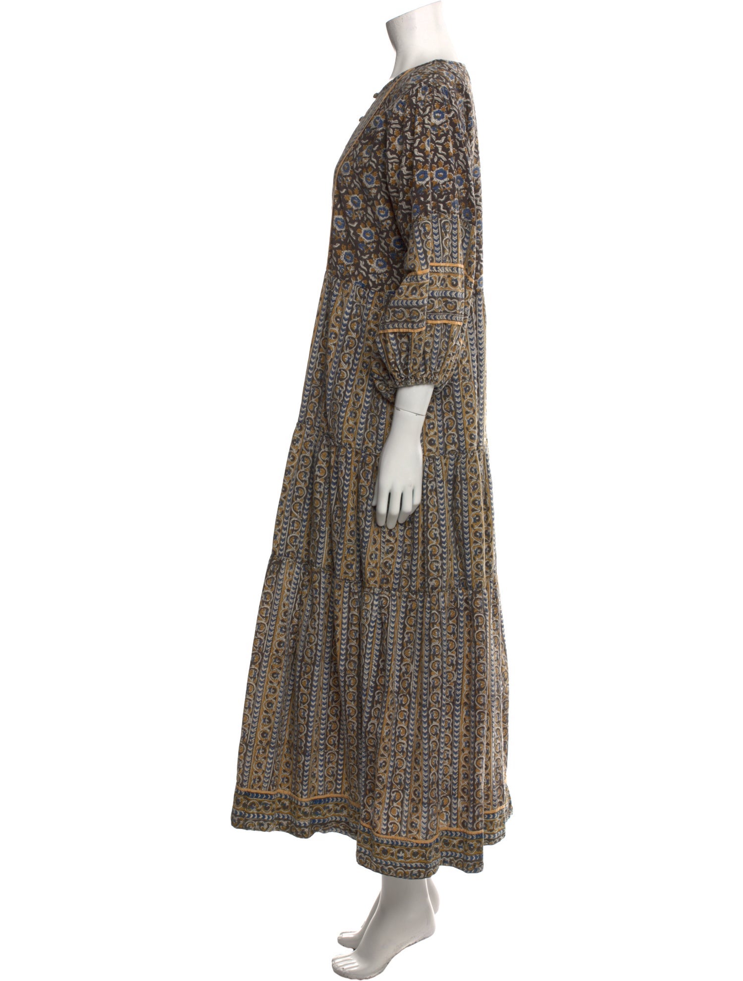 Sue Sartor Paisley Print Long Dress