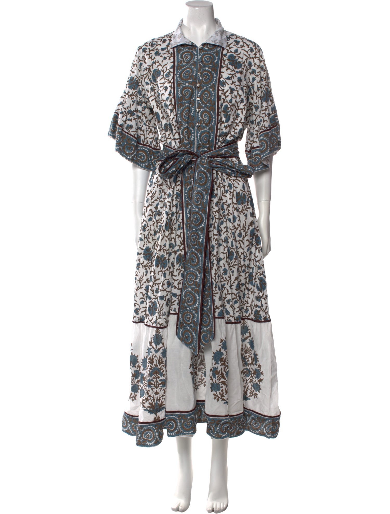 Sue Sartor Floral Print Long Dress