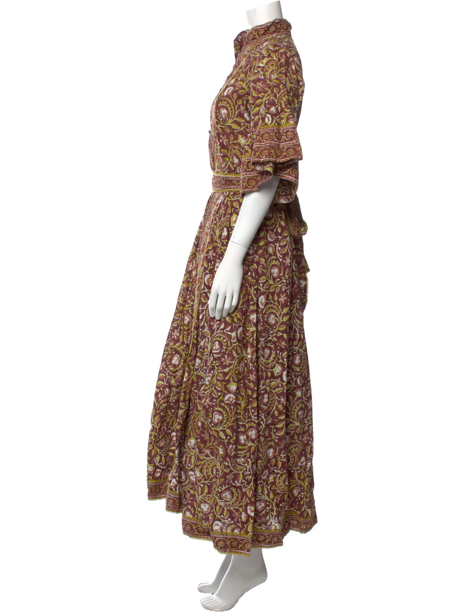 Sue Sartor Paisley Print Long Dress