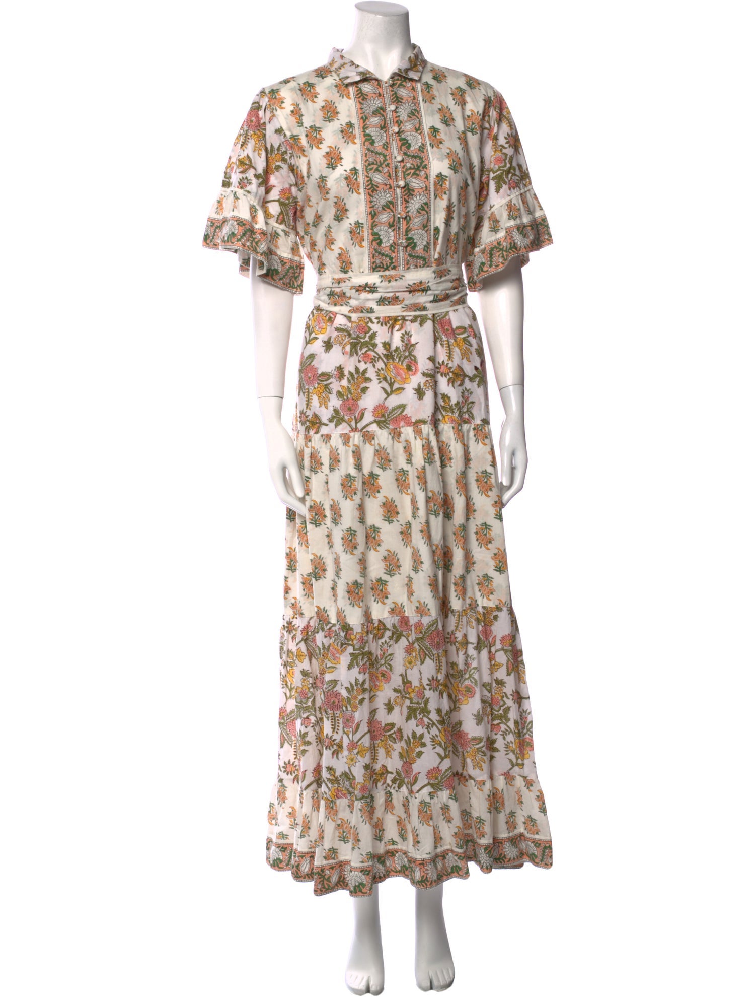 Sue Sartor Floral Print Long Dress