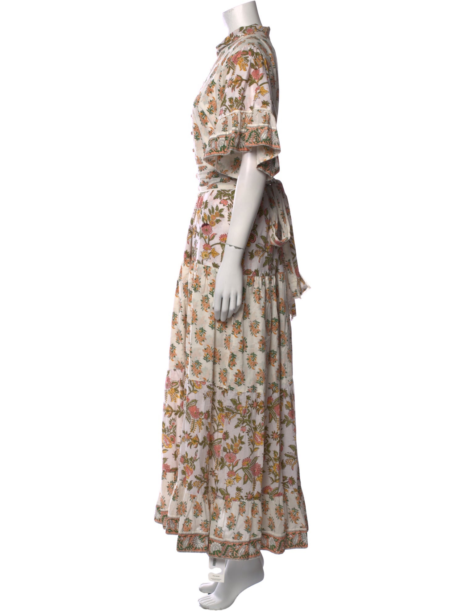 Sue Sartor Floral Print Long Dress