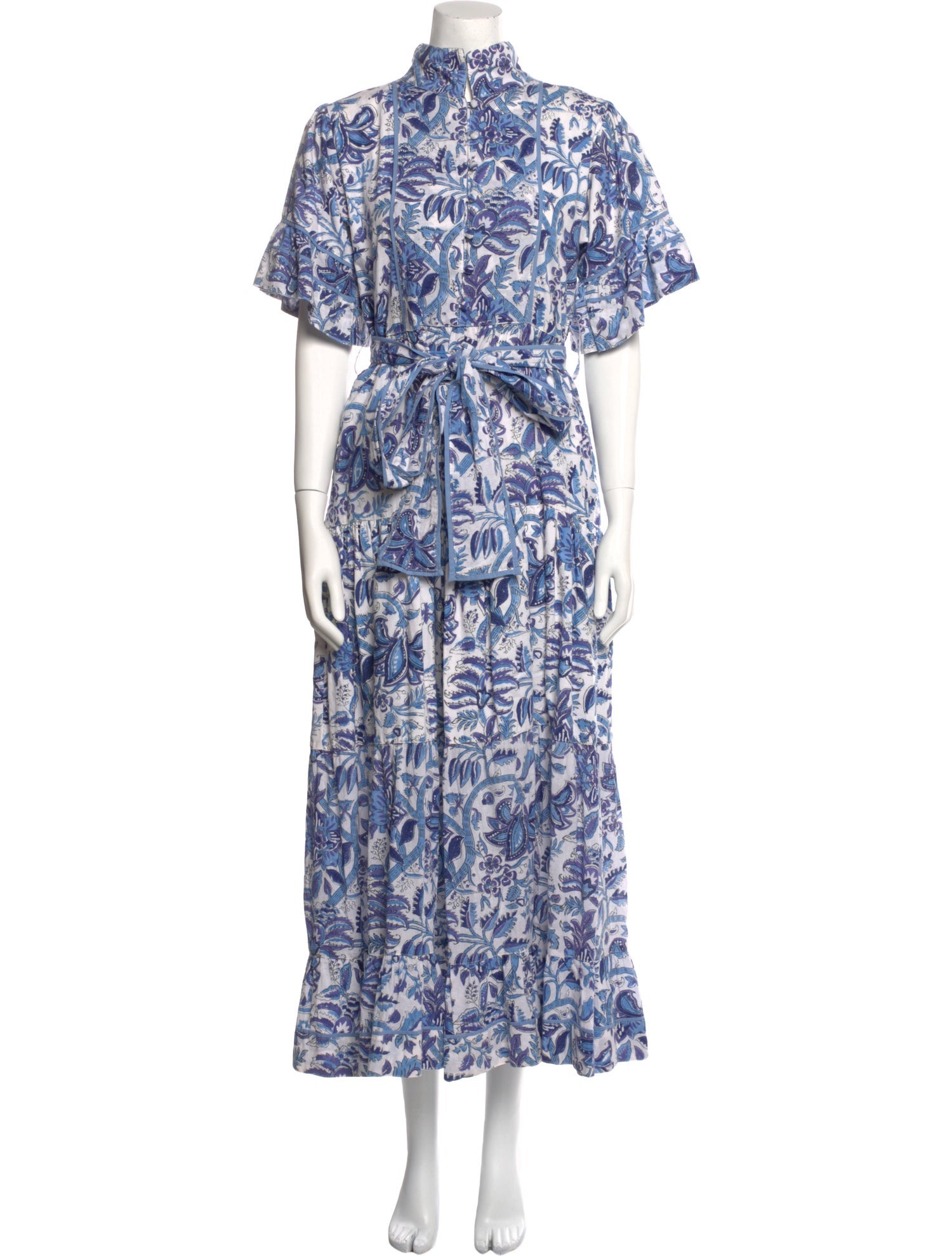 Sue Sartor Floral Print Long Dress