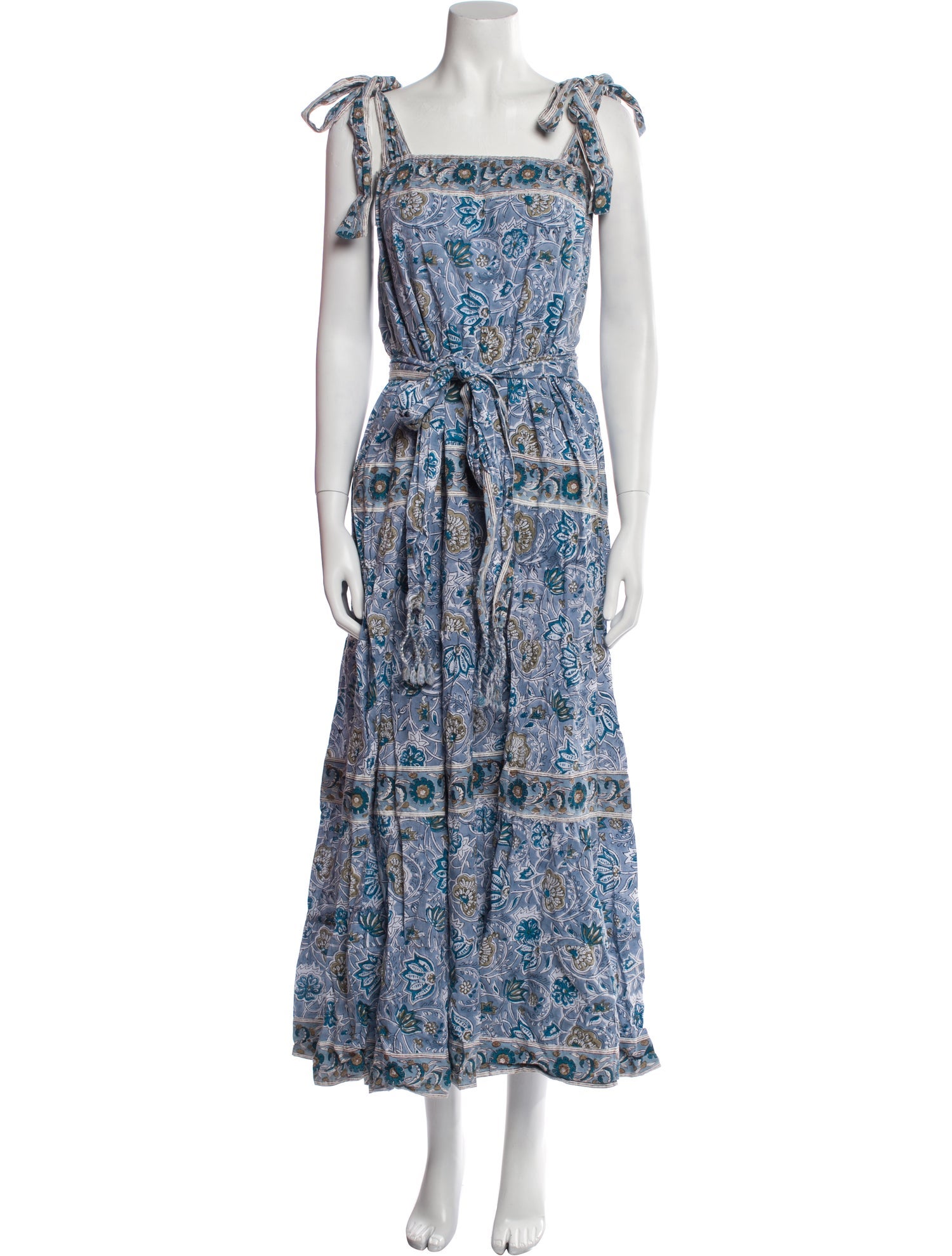 Sue Sartor Paisley Print Midi Length Dress