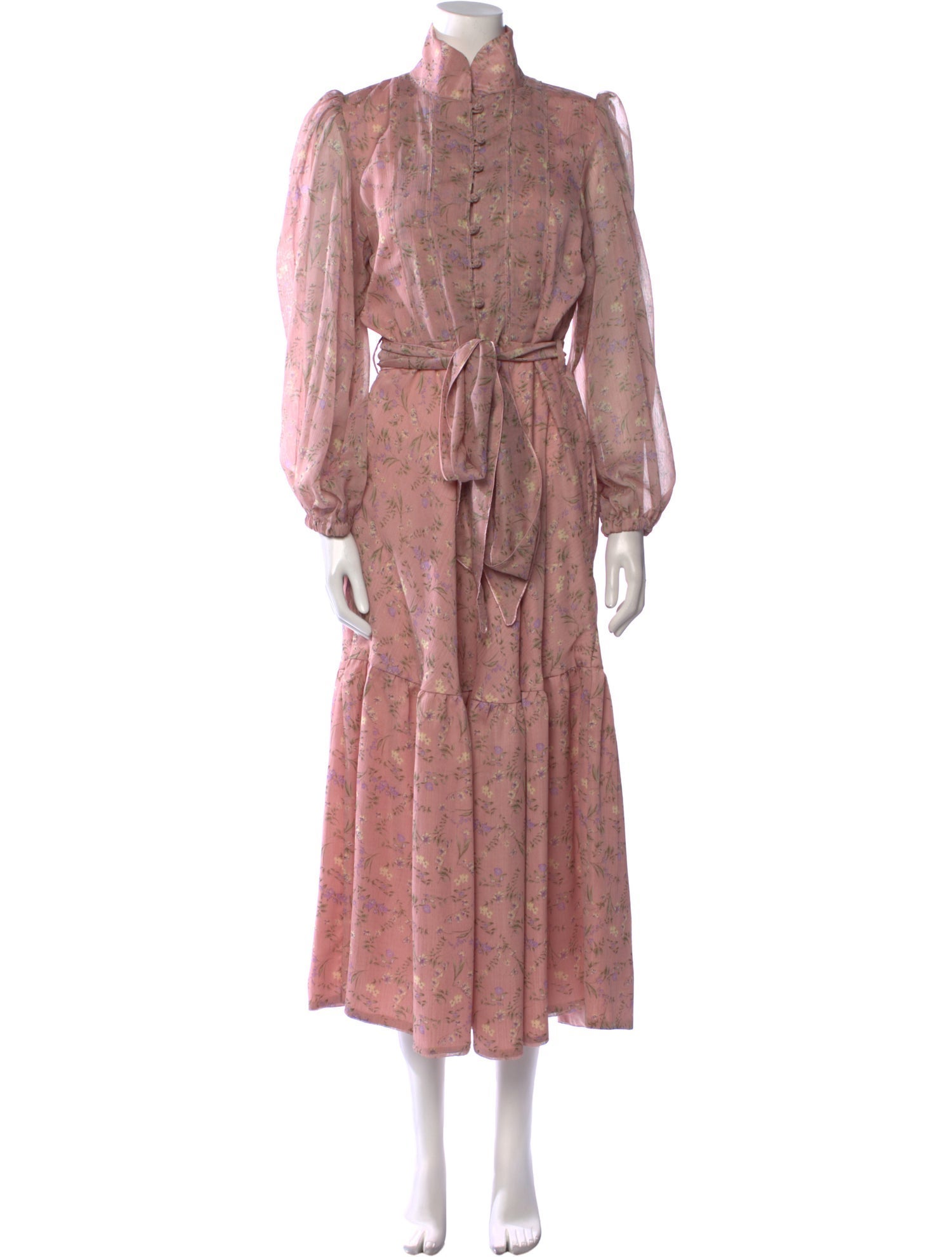 Sue Sartor Floral Print Long Dress