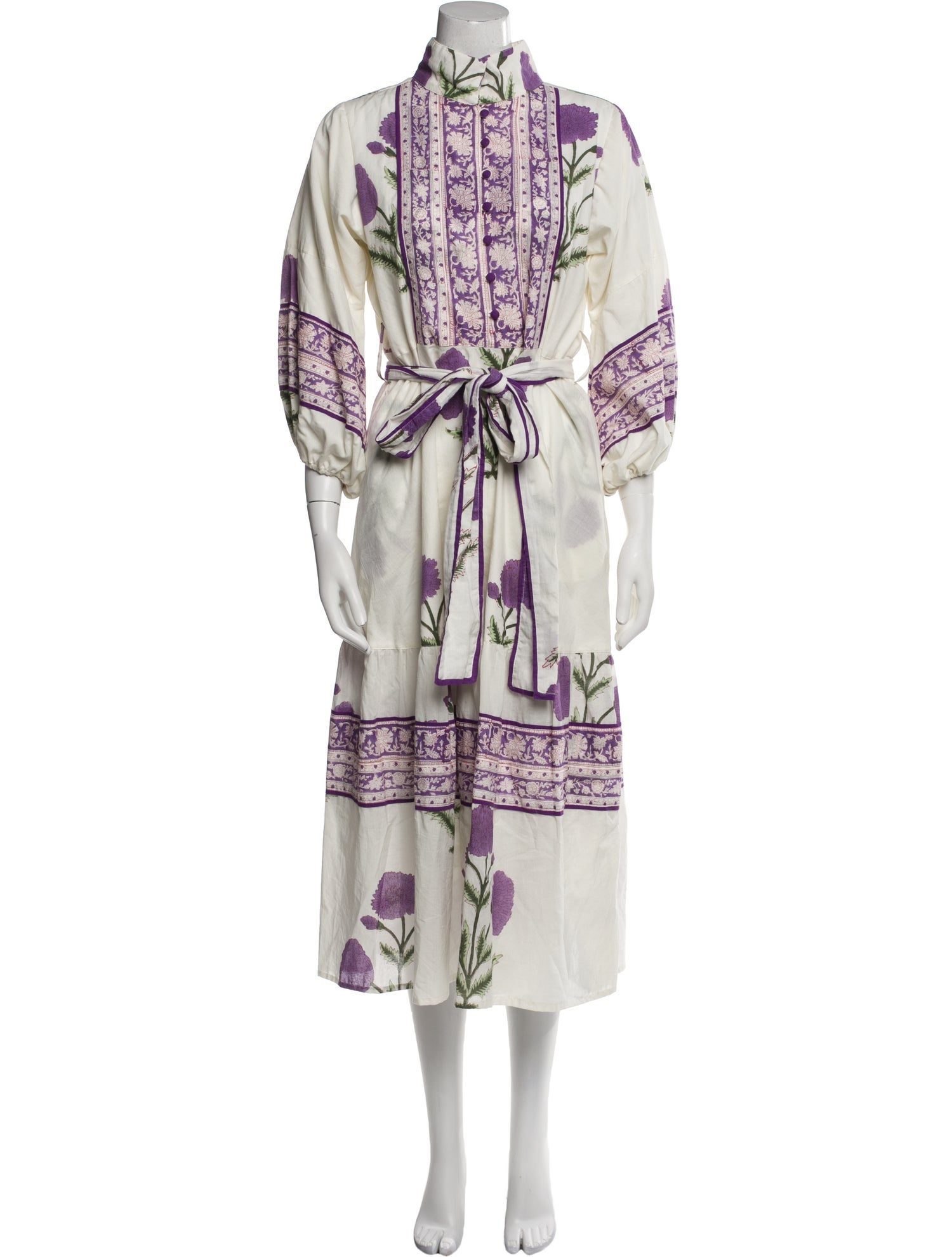 Sue Sartor Printed Midi Length Dress