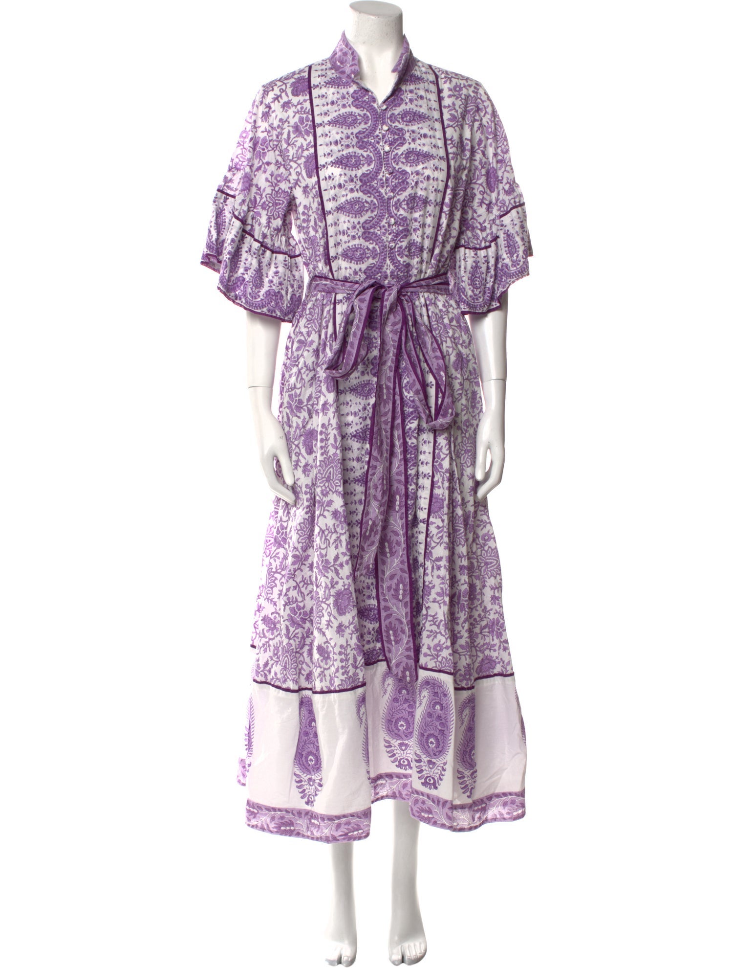 Sue Sartor Paisley Print Long Dress