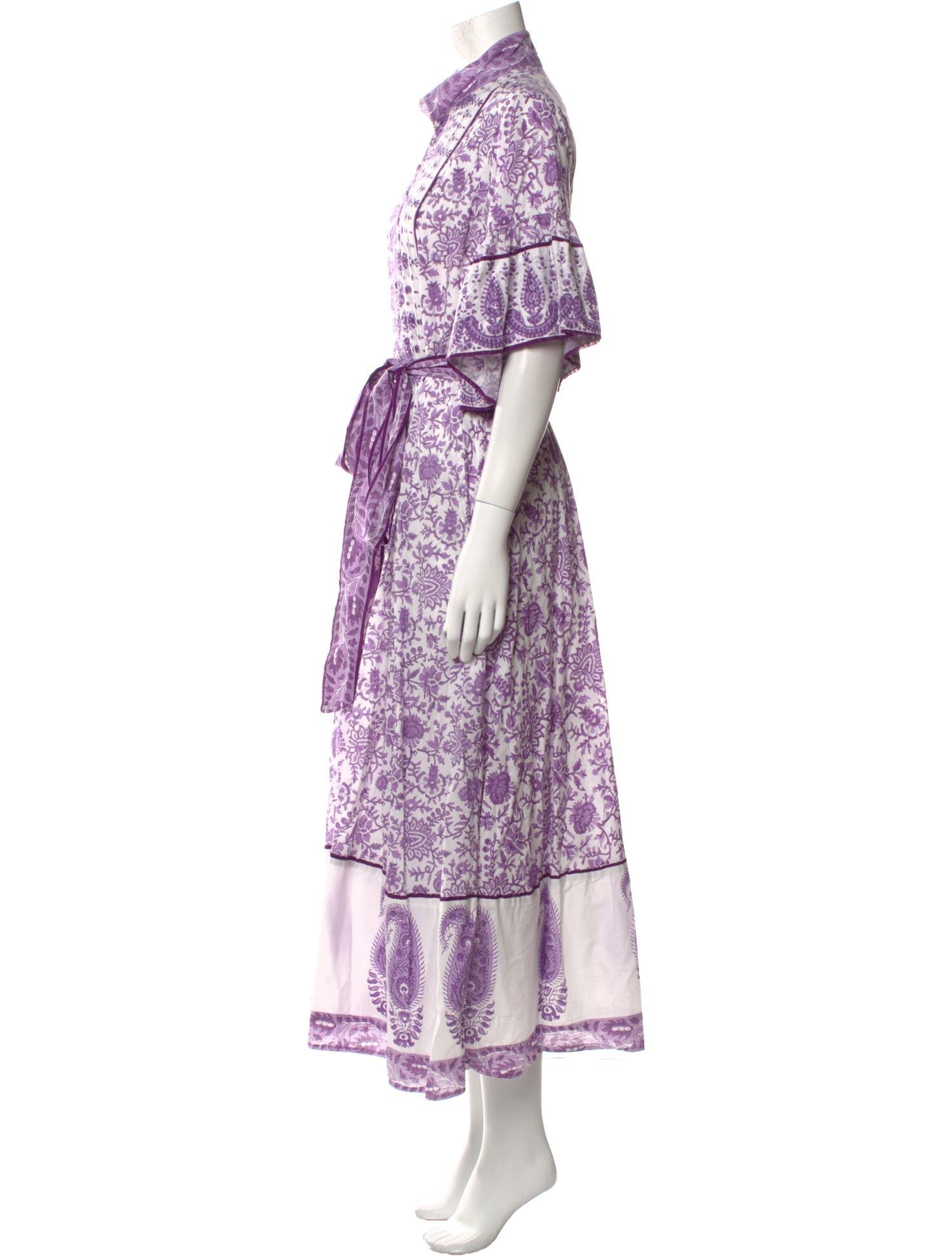 Sue Sartor Paisley Print Long Dress
