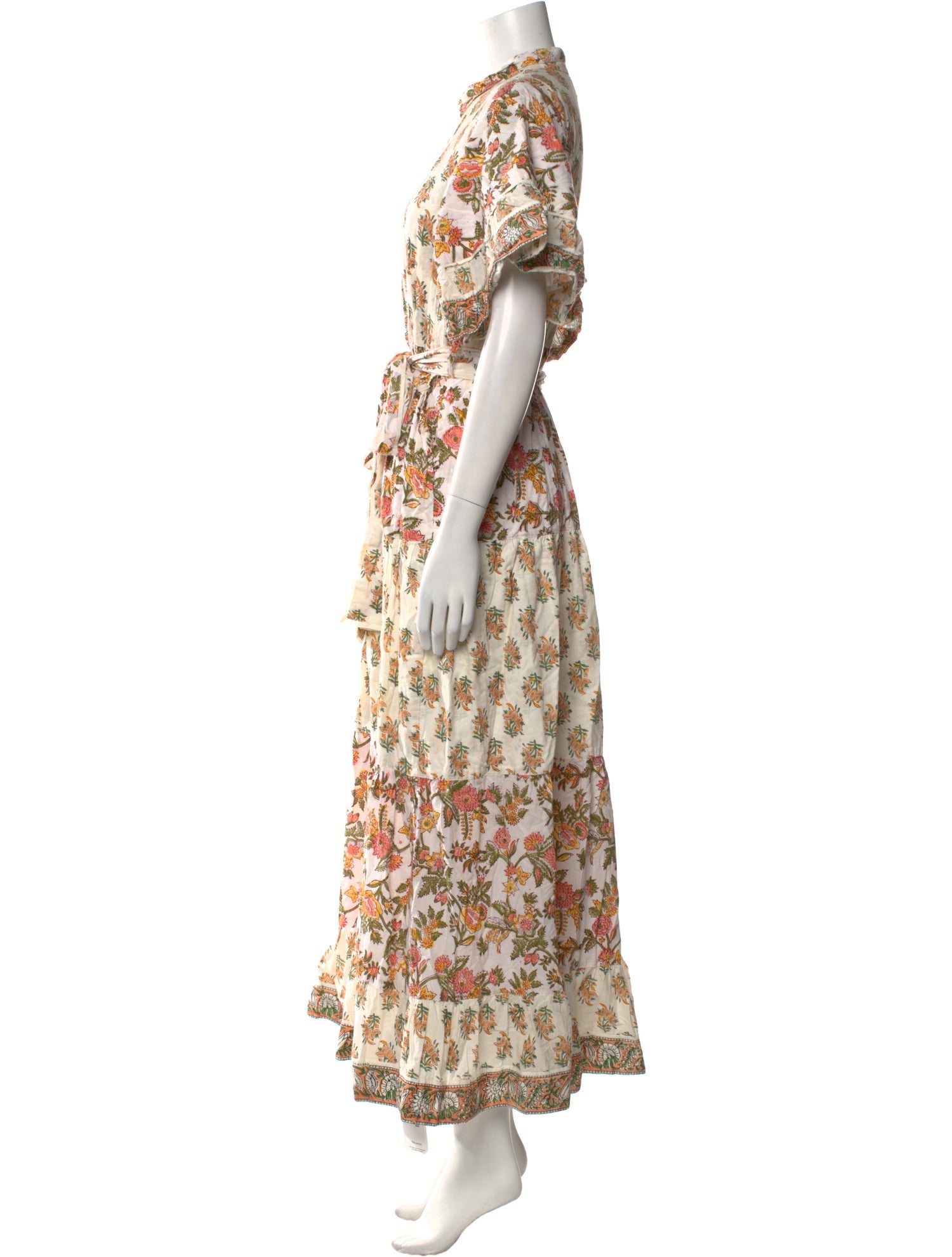 Sue Sartor Floral Print Long Dress
