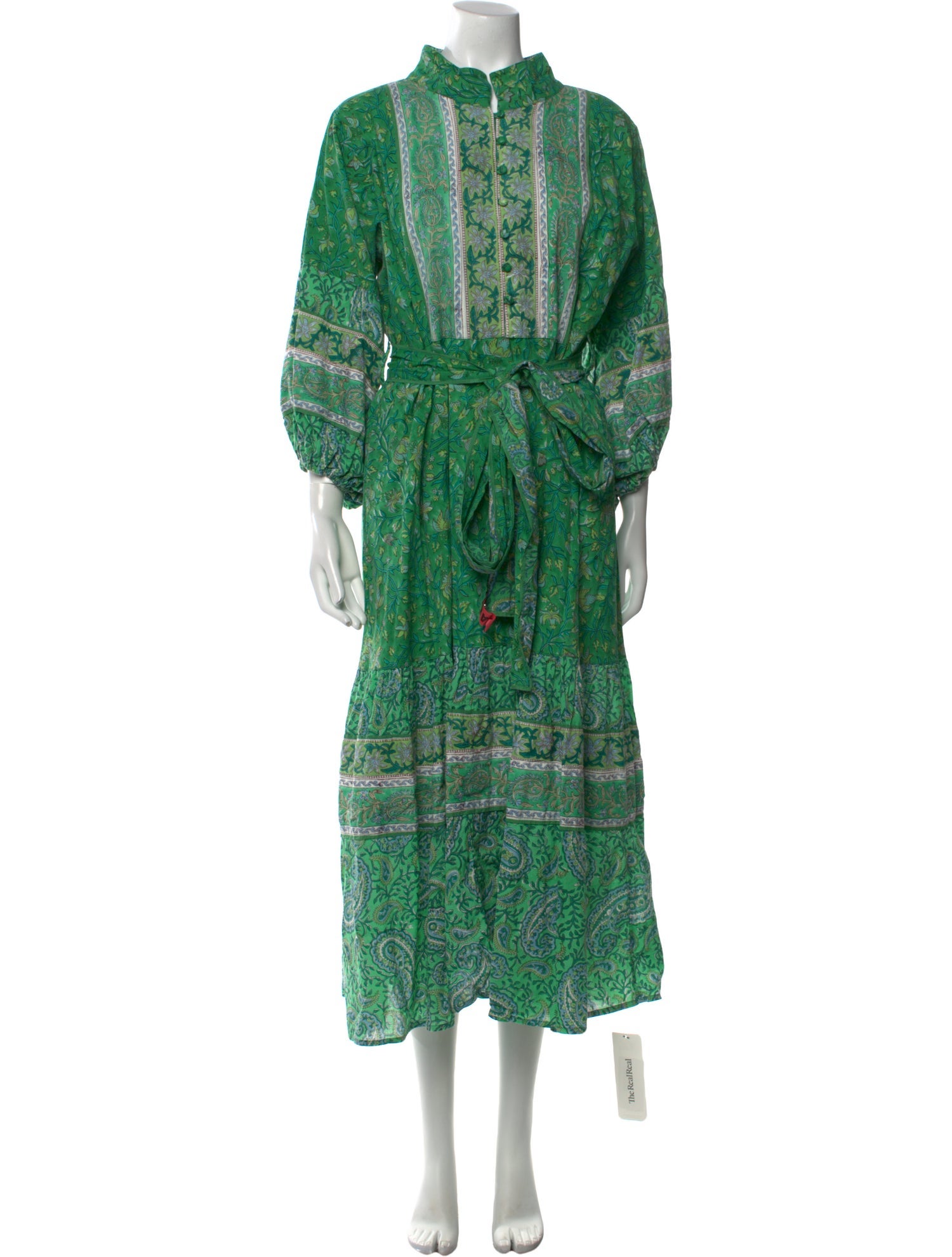Sue Sartor Paisley Print Long Dress