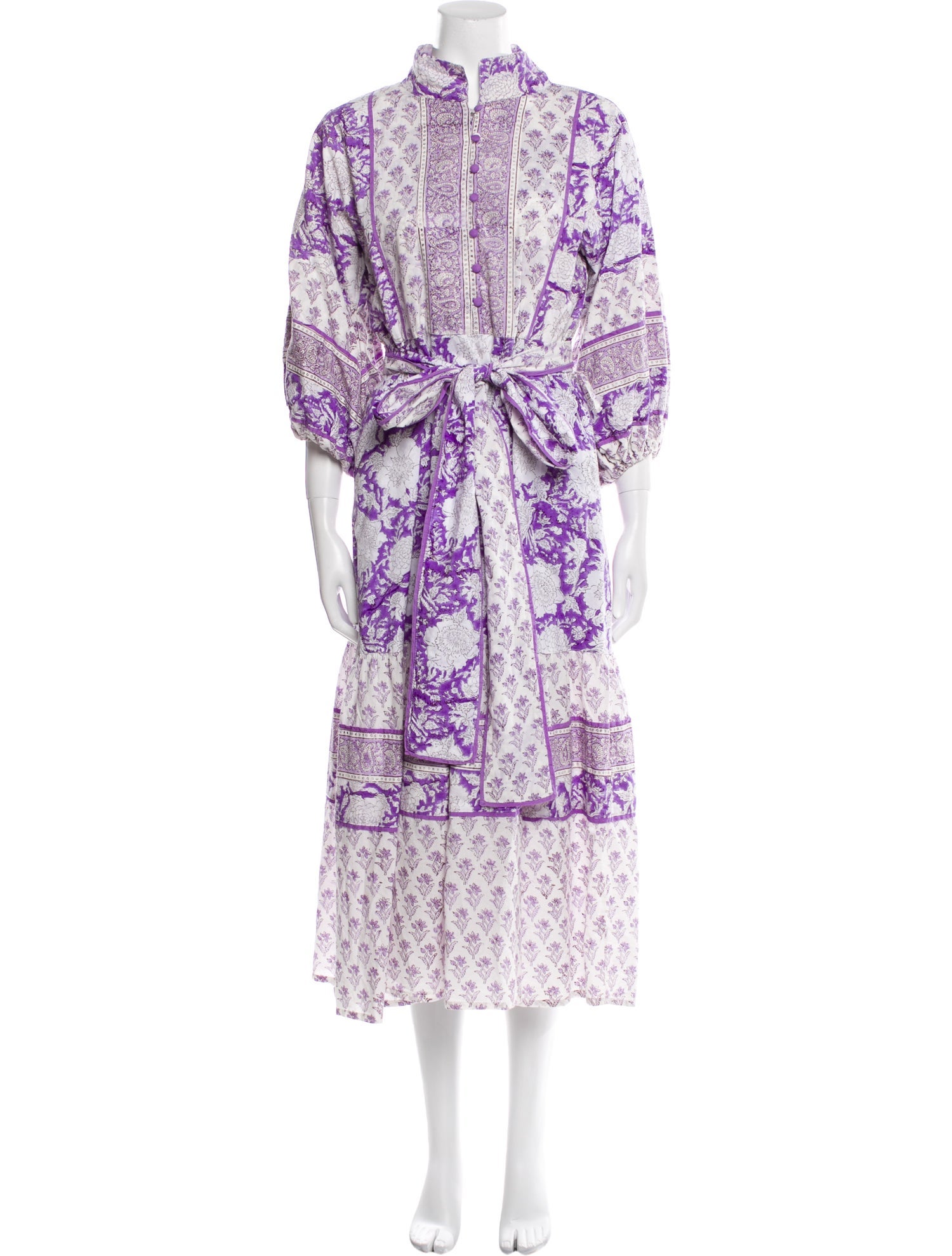 Sue Sartor Floral Print Long Dress