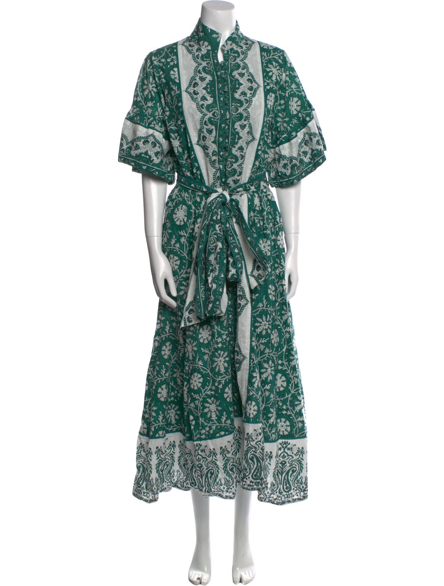 Sue Sartor Paisley Print Long Dress