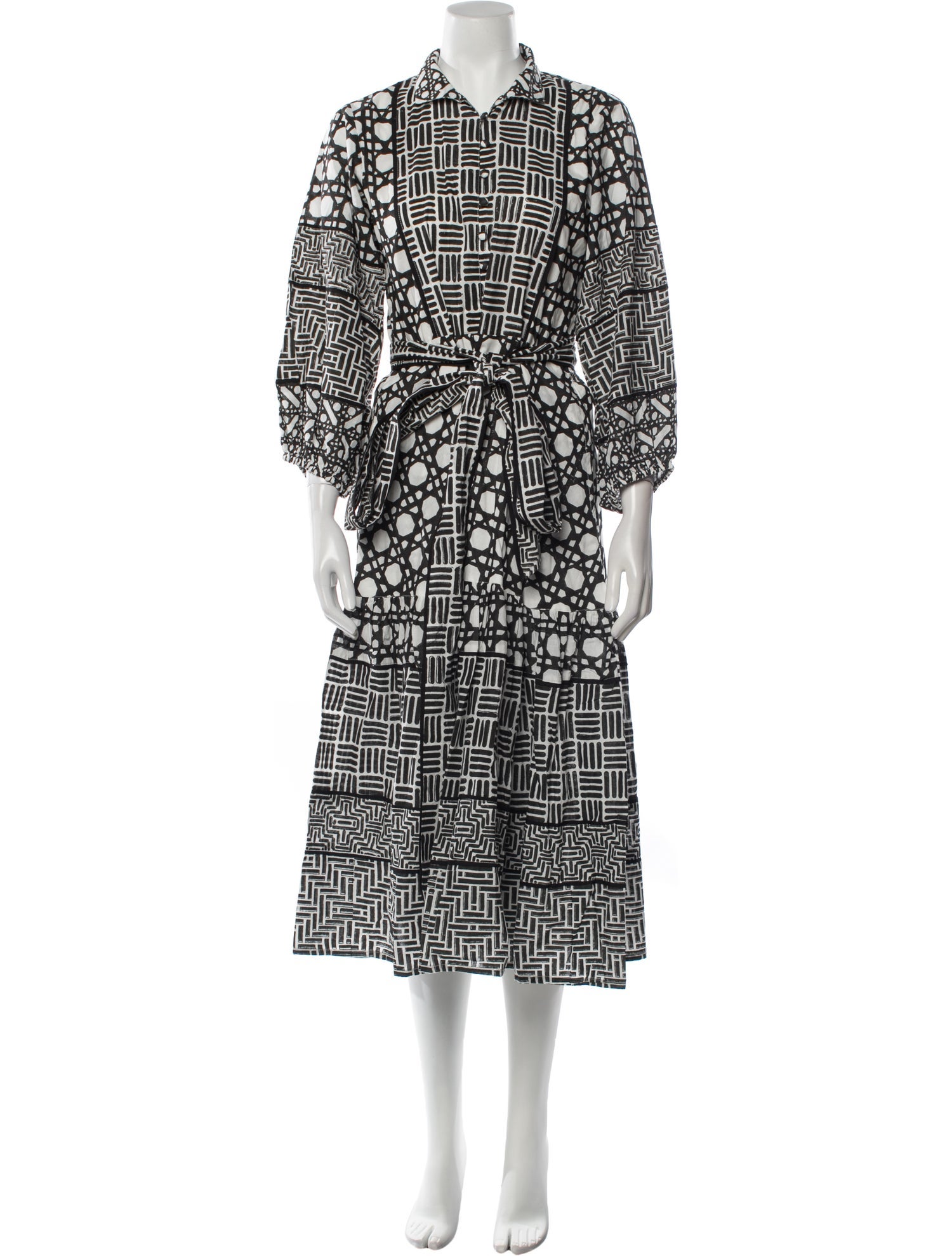 Sue Sartor Printed Midi Length Dress