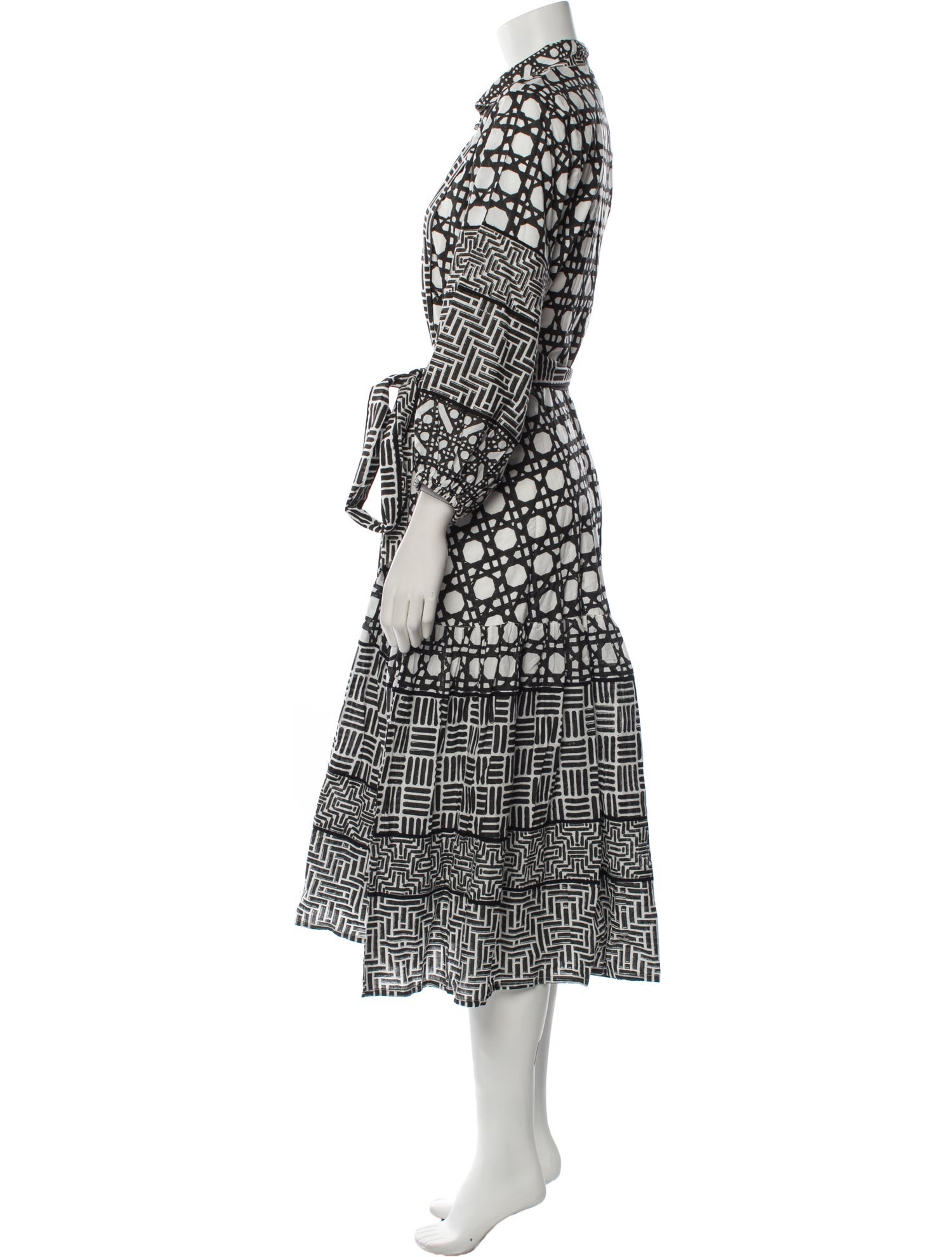 Sue Sartor Printed Midi Length Dress