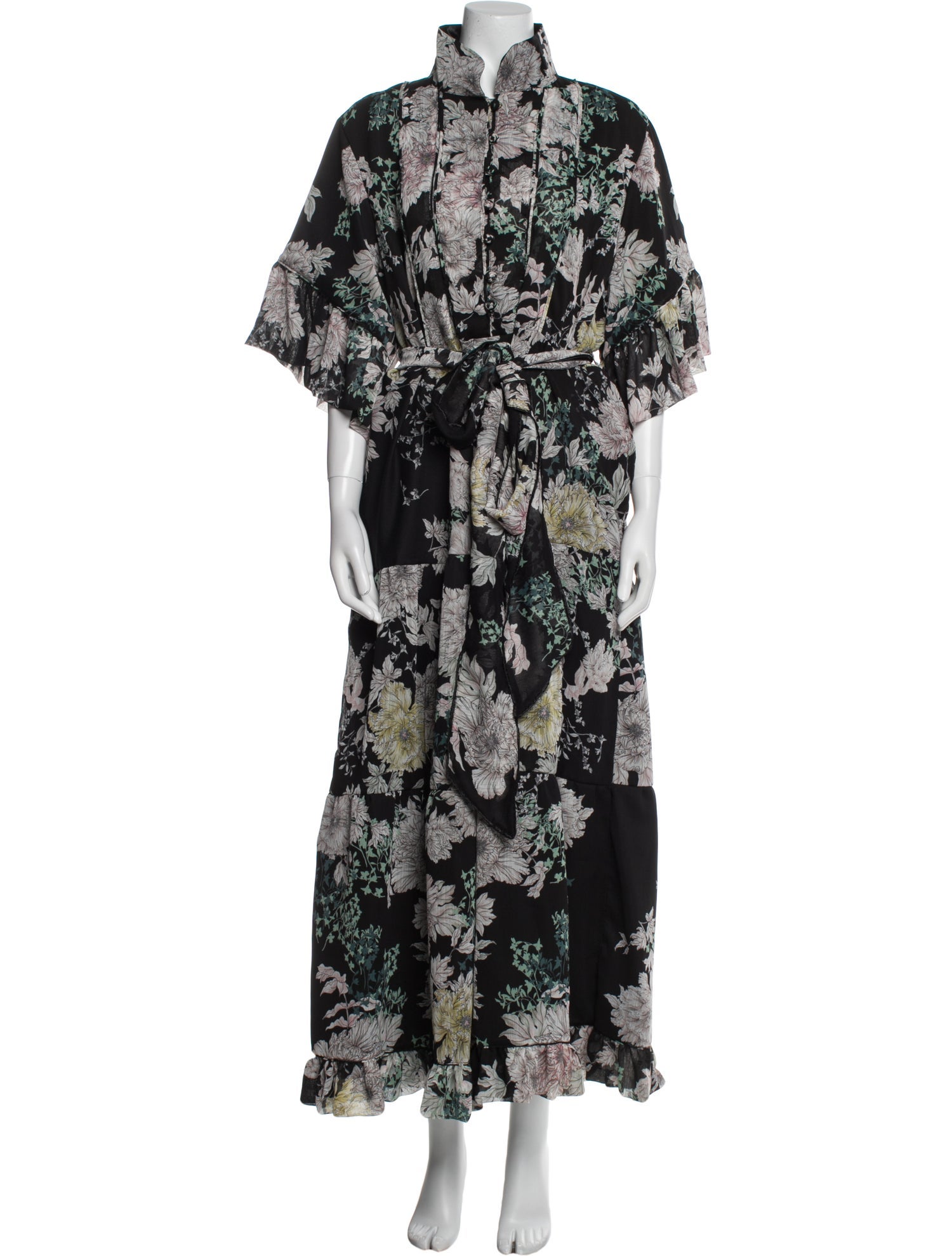 Sue Sartor Floral Print Long Dress