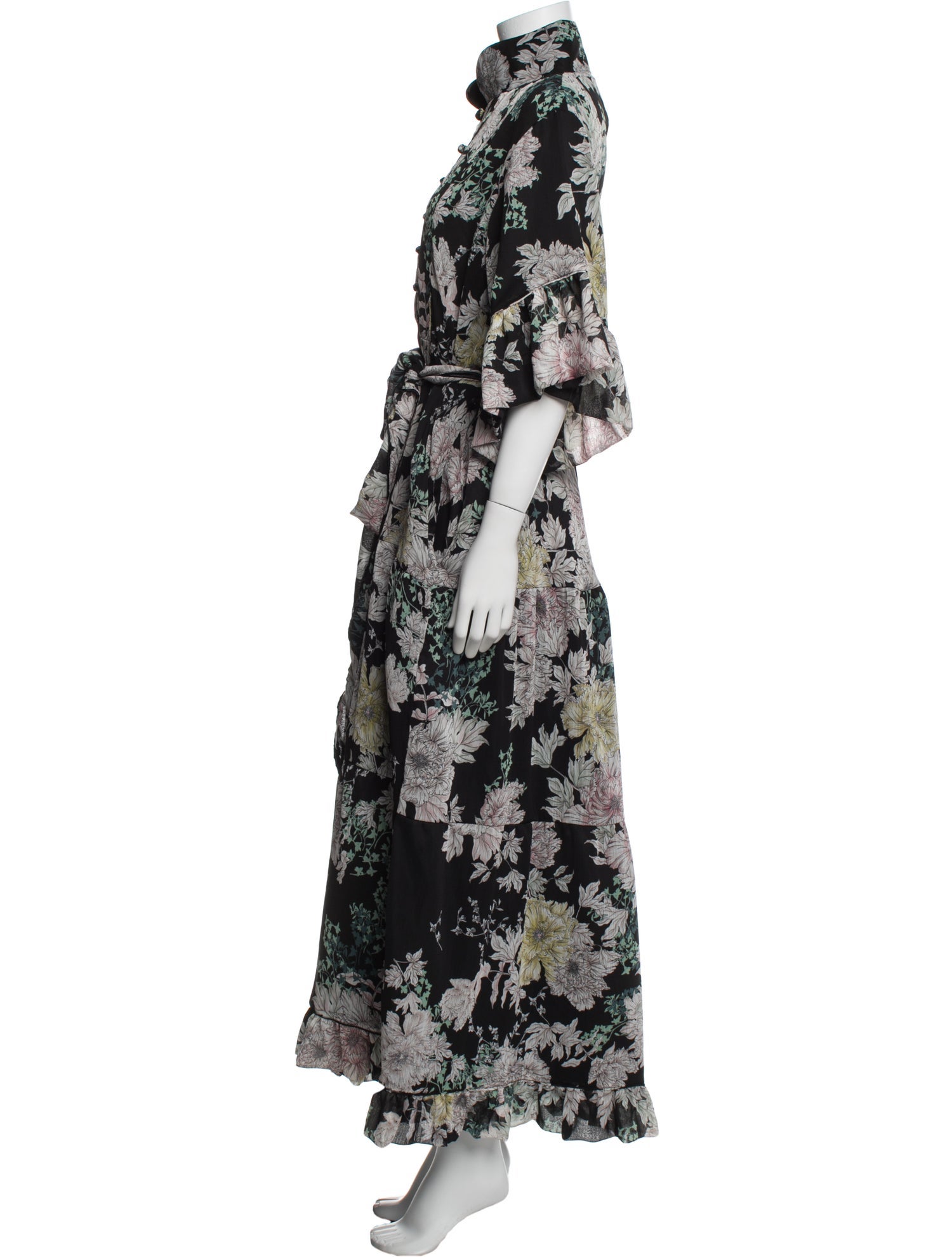 Sue Sartor Floral Print Long Dress