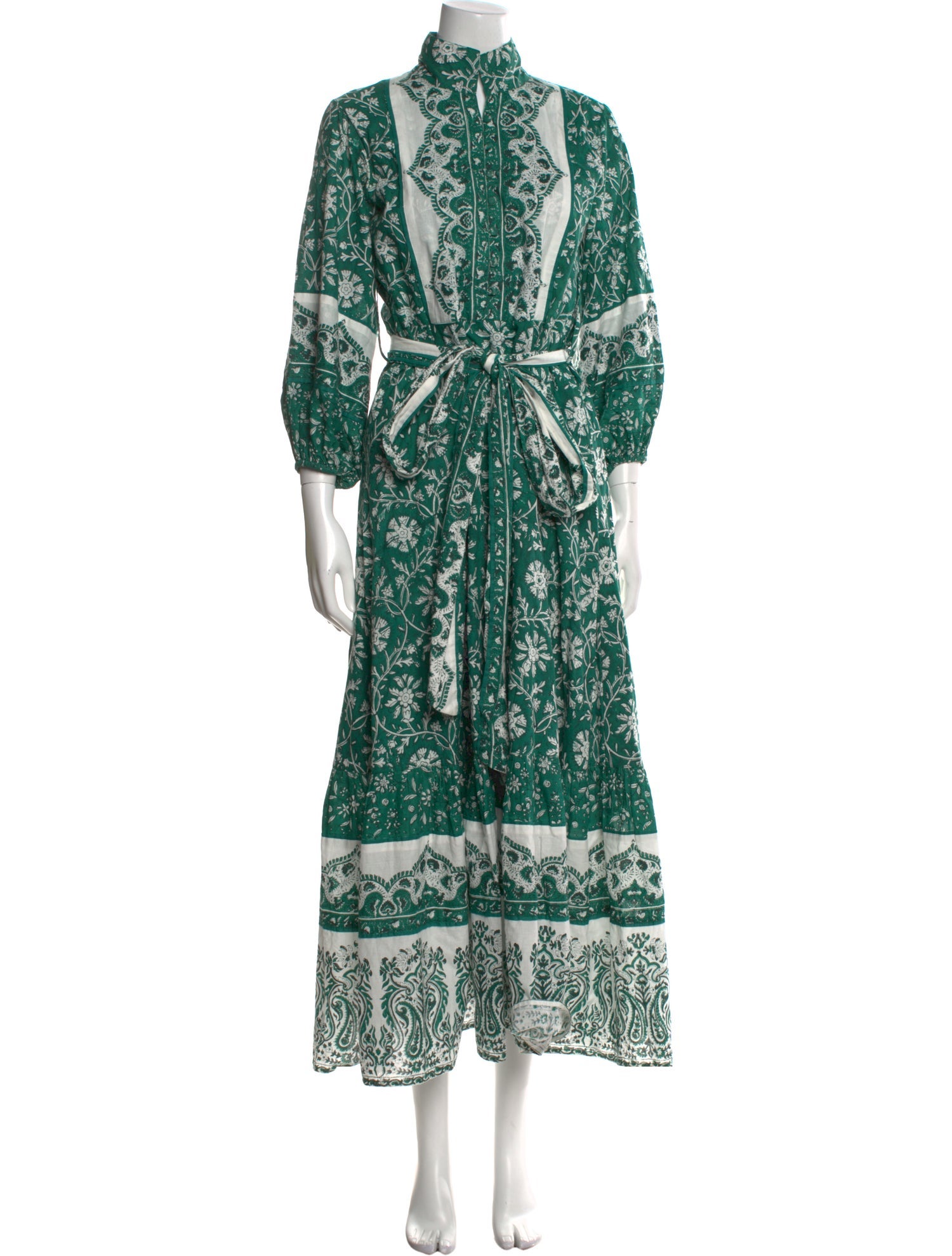 Sue Sartor Paisley Print Long Dress