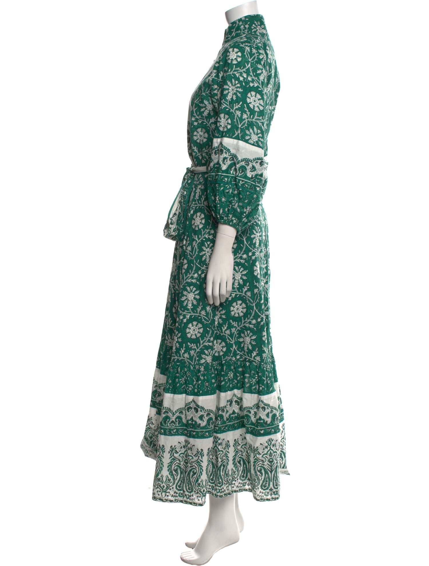 Sue Sartor Paisley Print Long Dress