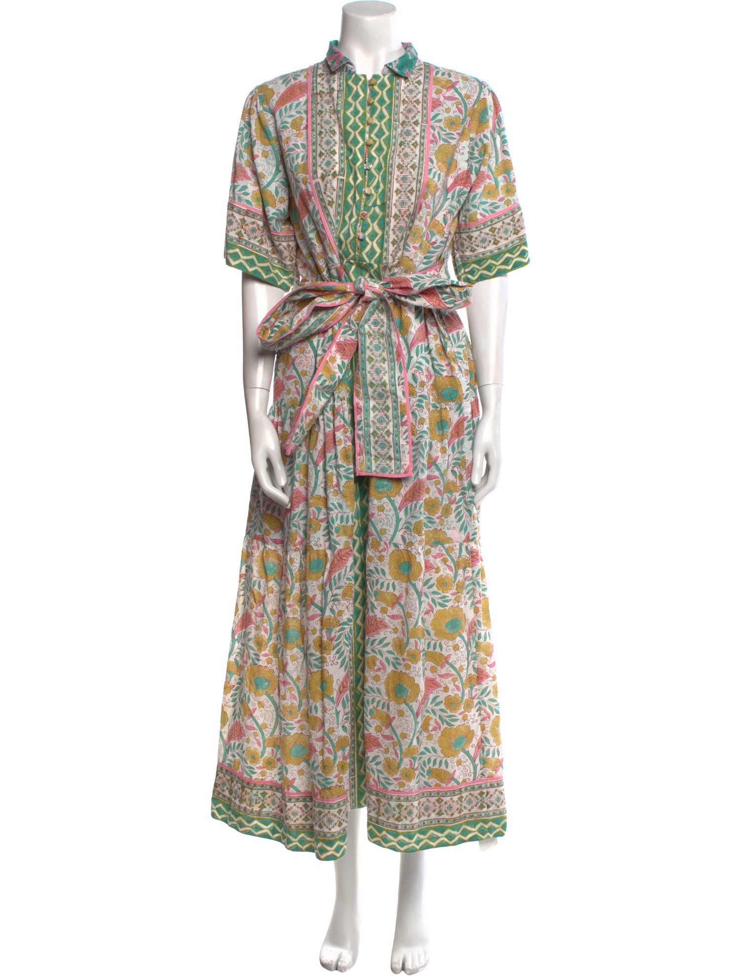 Sue Sartor Floral Print Long Dress
