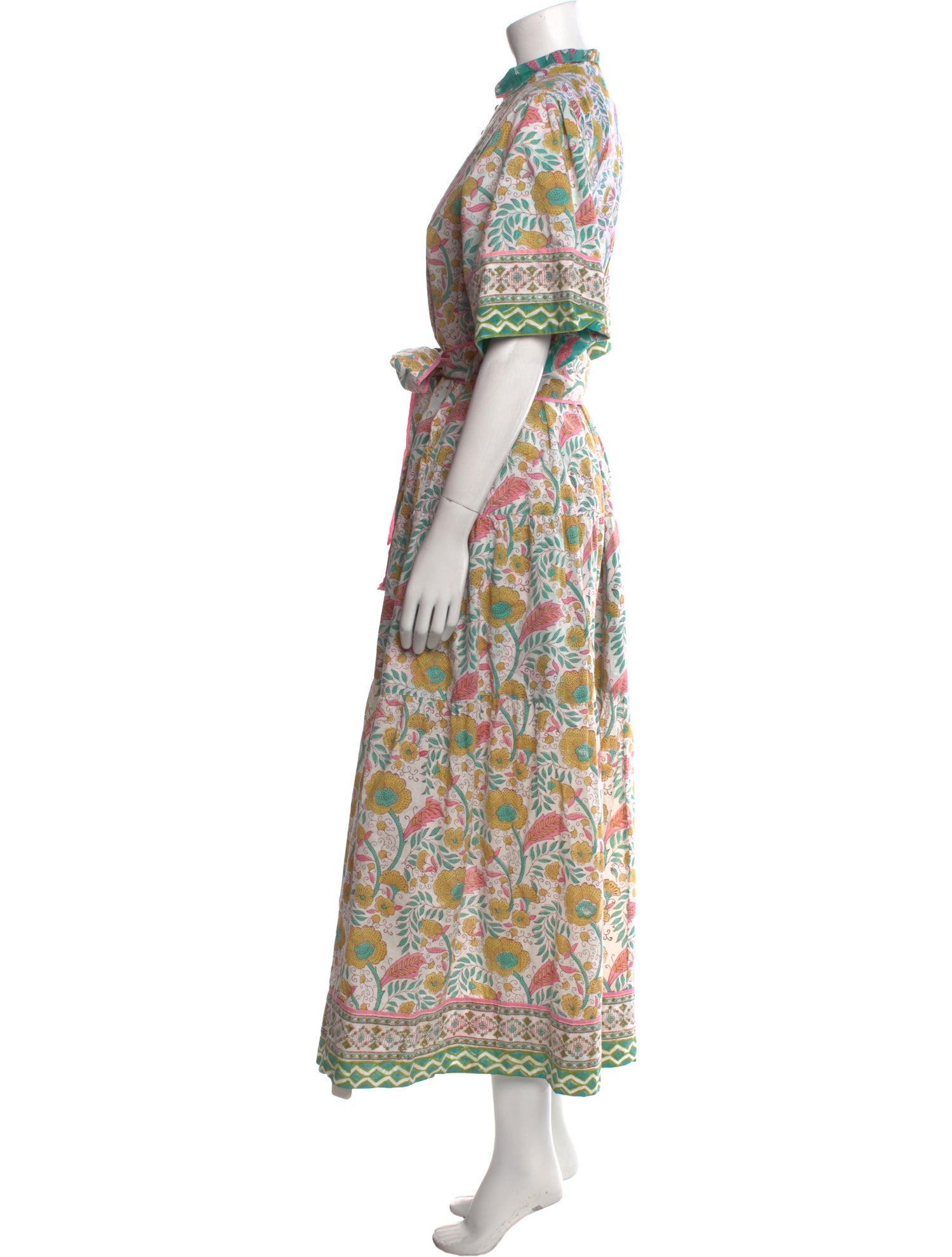 Sue Sartor Floral Print Long Dress