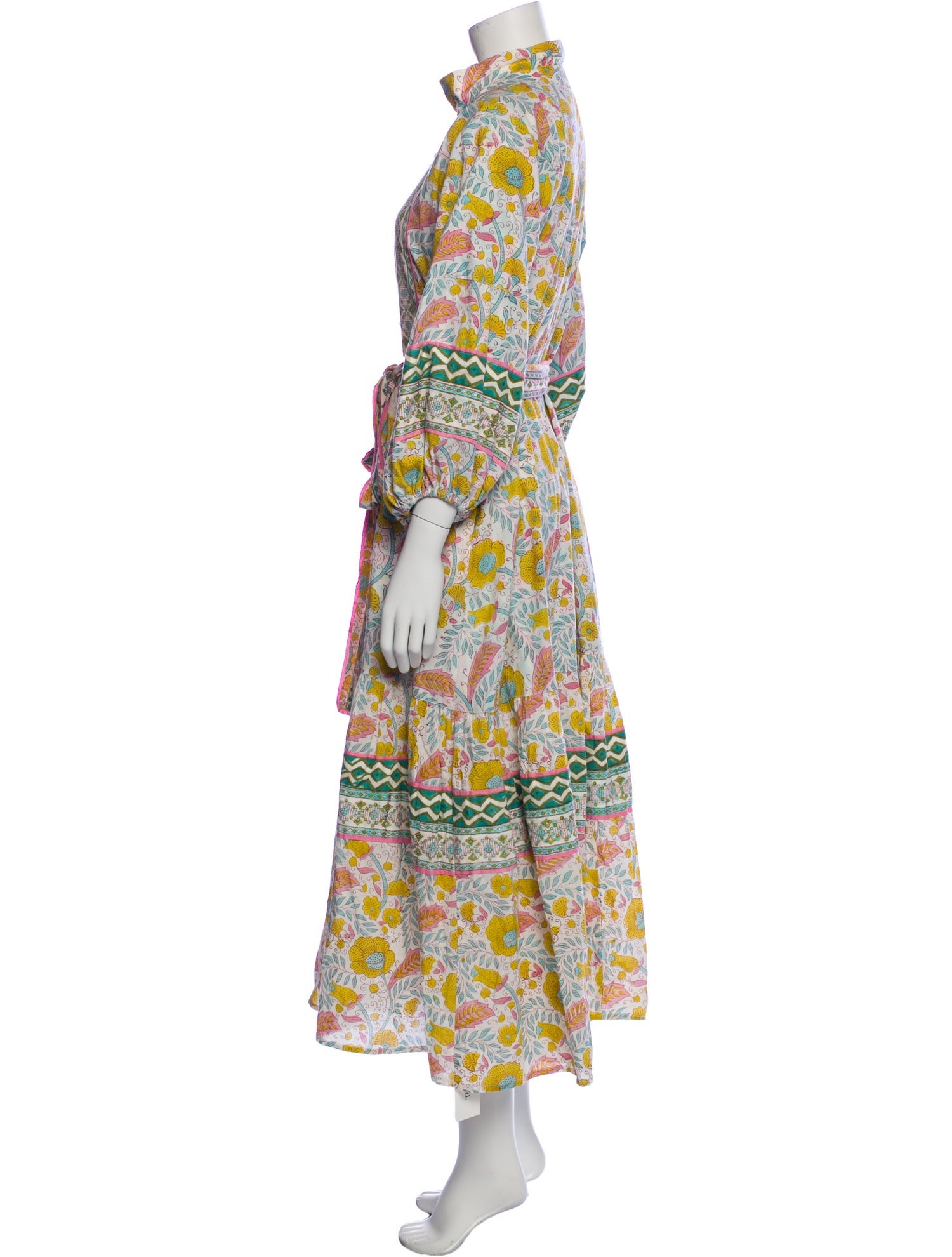 Sue Sartor Floral Print Long Dress