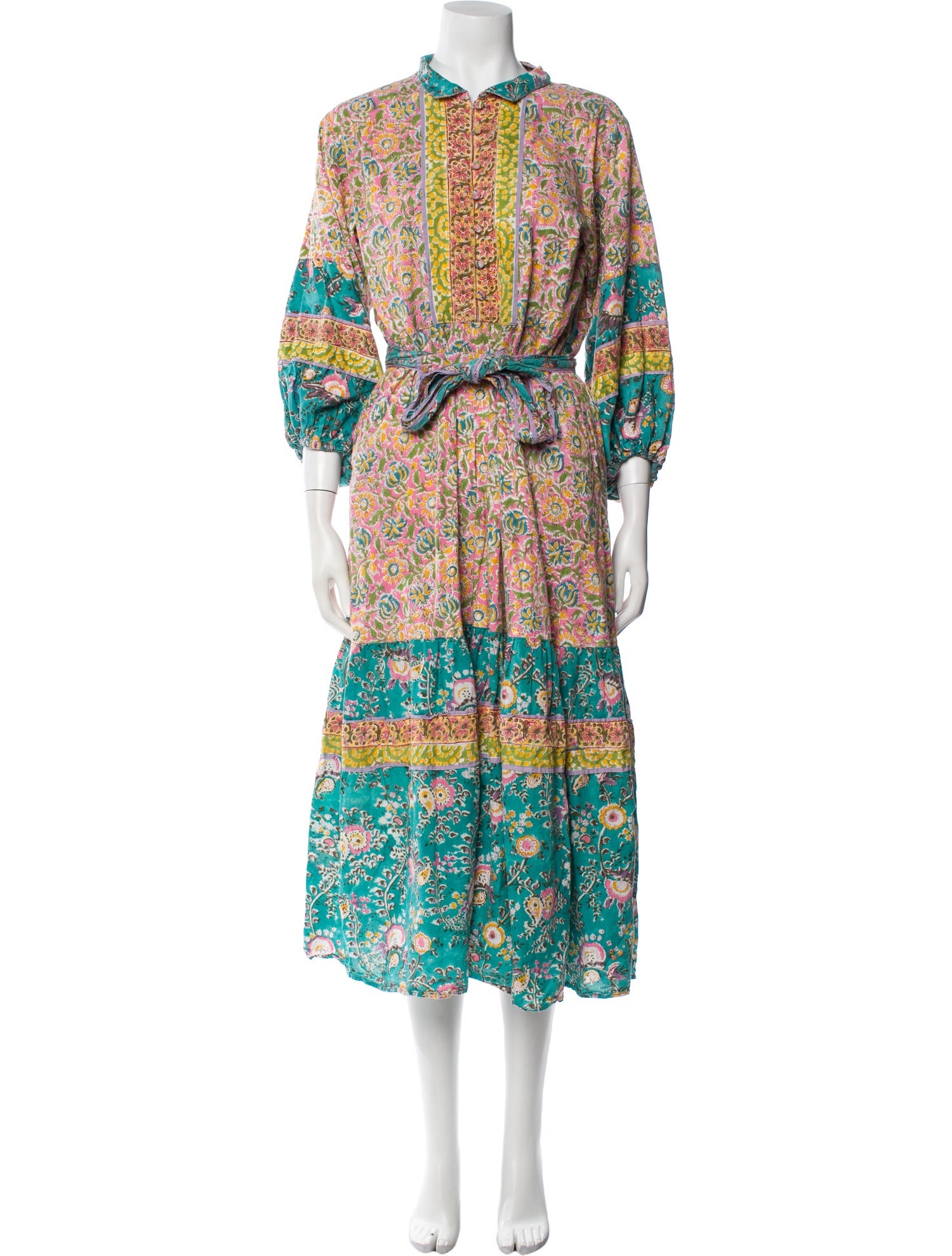 Sue Sartor Paisley Print Long Dress