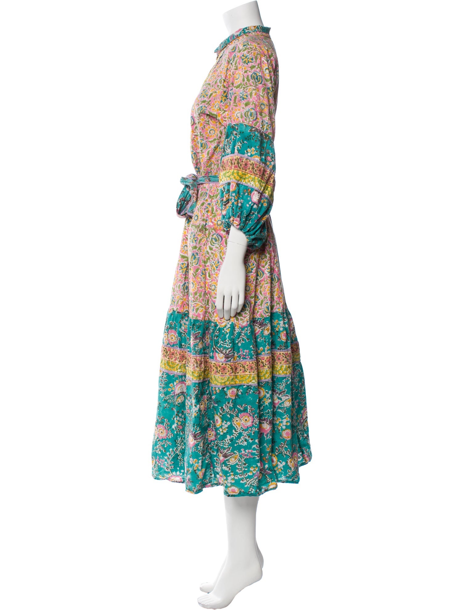 Sue Sartor Paisley Print Long Dress