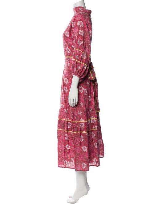 Sue Sartor Floral Print Midi Length Dress