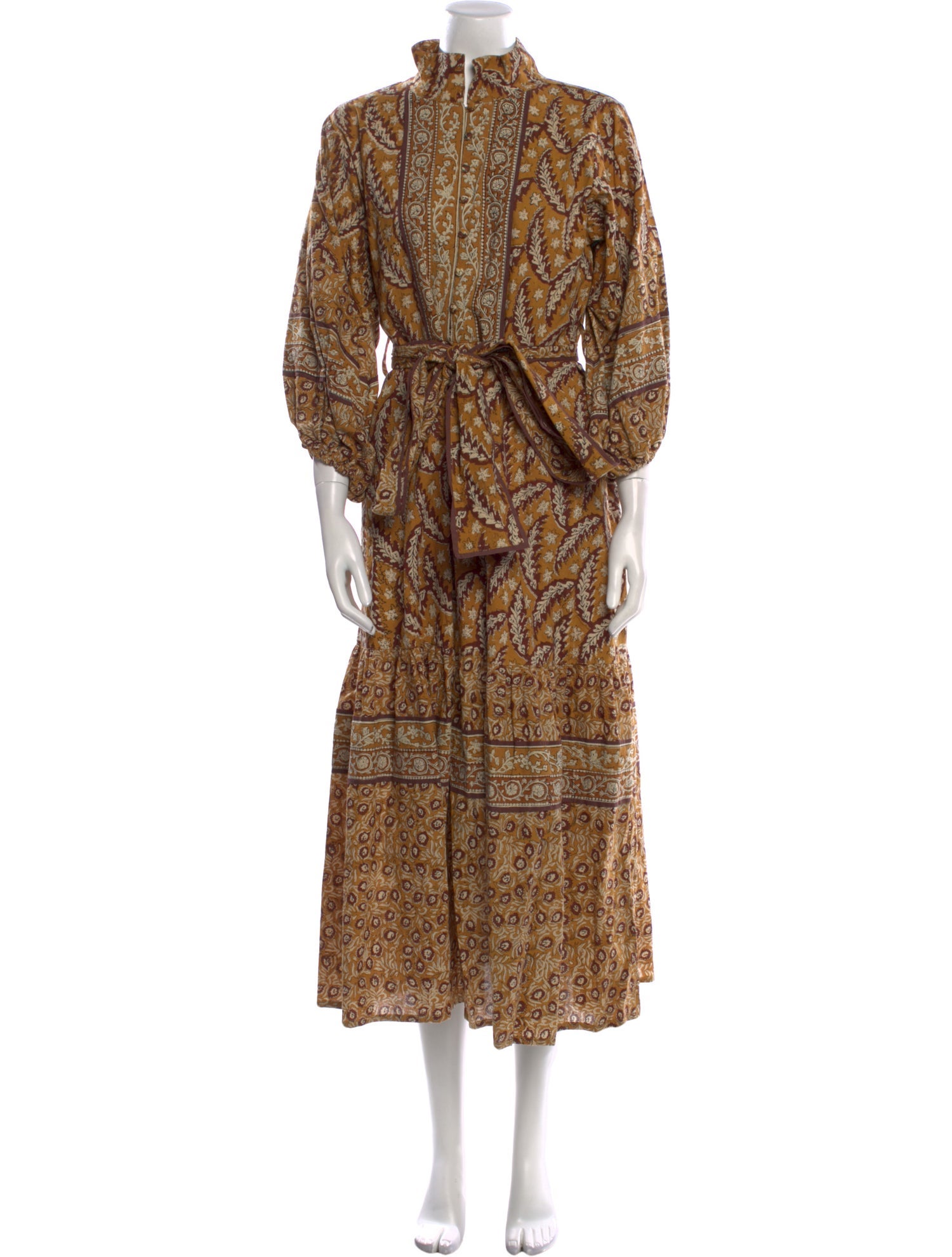 Sue Sartor Paisley Print Long Dress