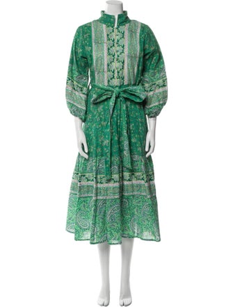 Sue Sartor Paisley Print Long Dress