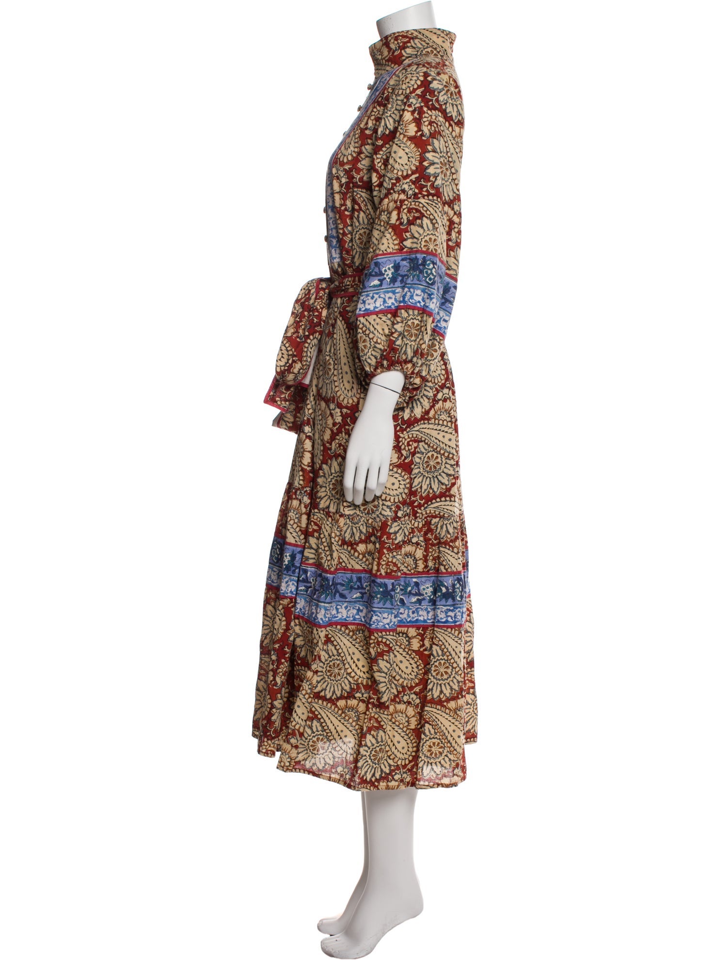 Sue Sartor Paisley Print Long Dress