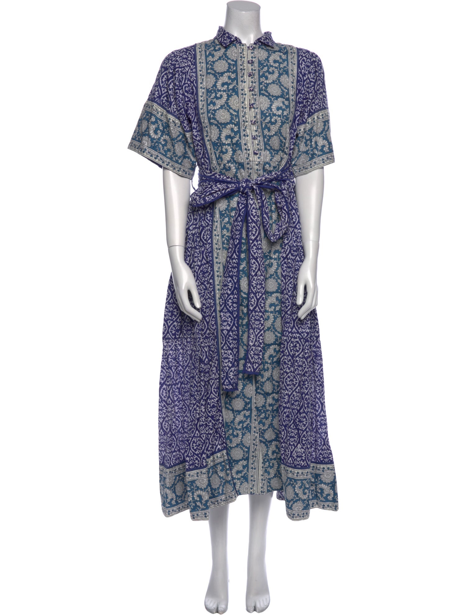 Sue Sartor Paisley Print Long Dress