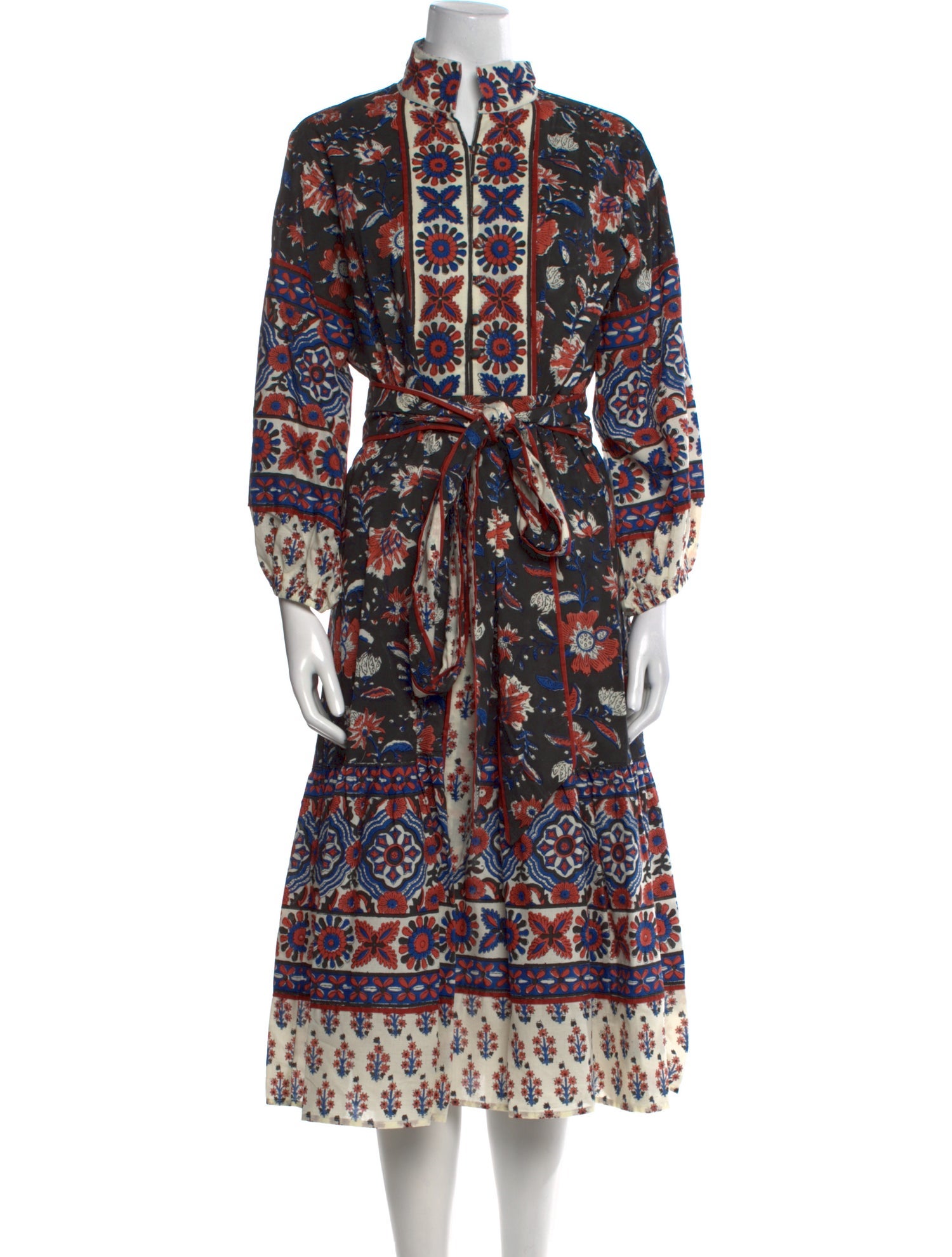 Sue Sartor Printed Midi Length Dress