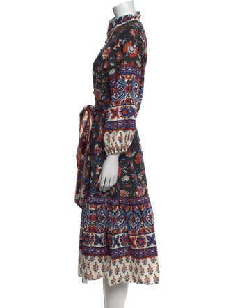 Sue Sartor Printed Midi Length Dress