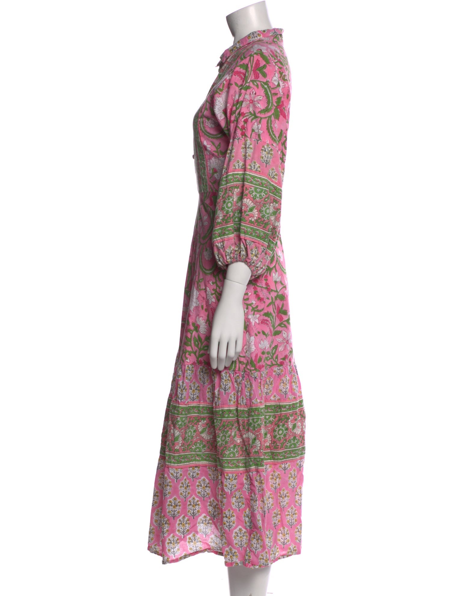 Sue Sartor Paisley Print Midi Length Dress