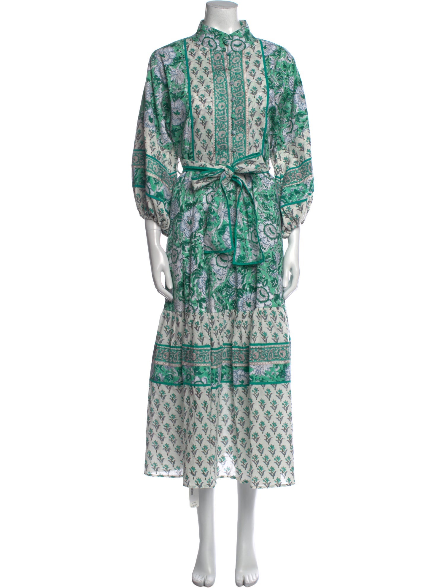 Sue Sartor Paisley Print Long Dress