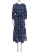 Sue Sartor Plaid Print Long Dress