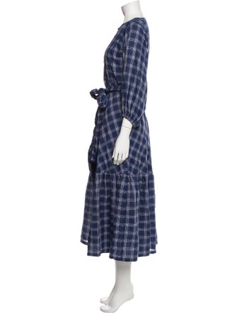 Sue Sartor Plaid Print Long Dress